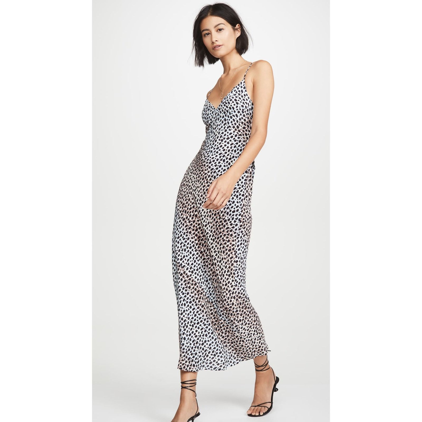 Anthropologie New Suboo Amelie Cheetah Print Slip Midi Dress X-Small Size XS / US 0-2 / IT 36-38 - 2 Thumbnail