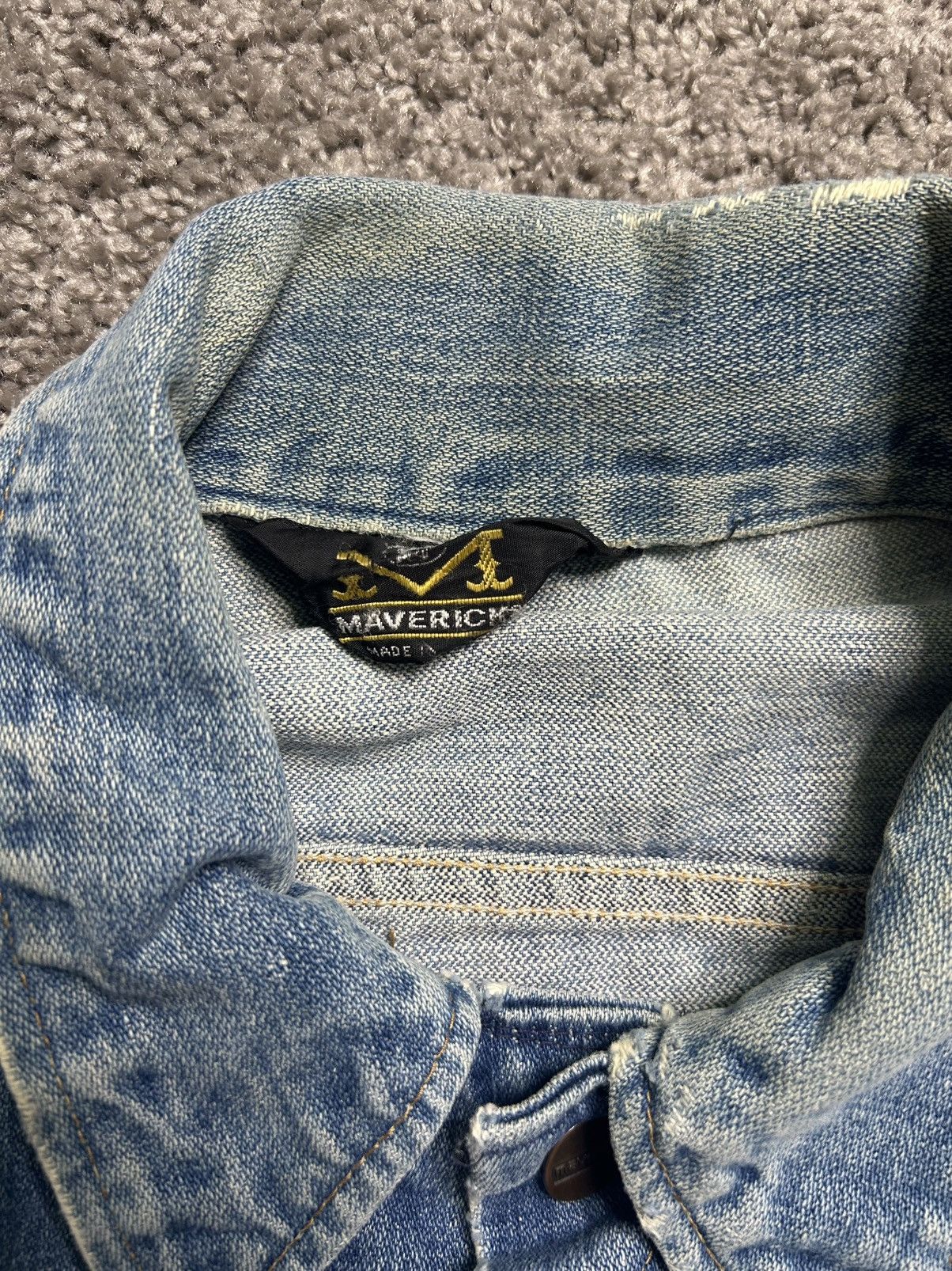 Vintage Vintage 70s/80s Maverick Denim Jacket USA Faded Distressed Size US M / EU 48-50 / 2 - 5 Thumbnail