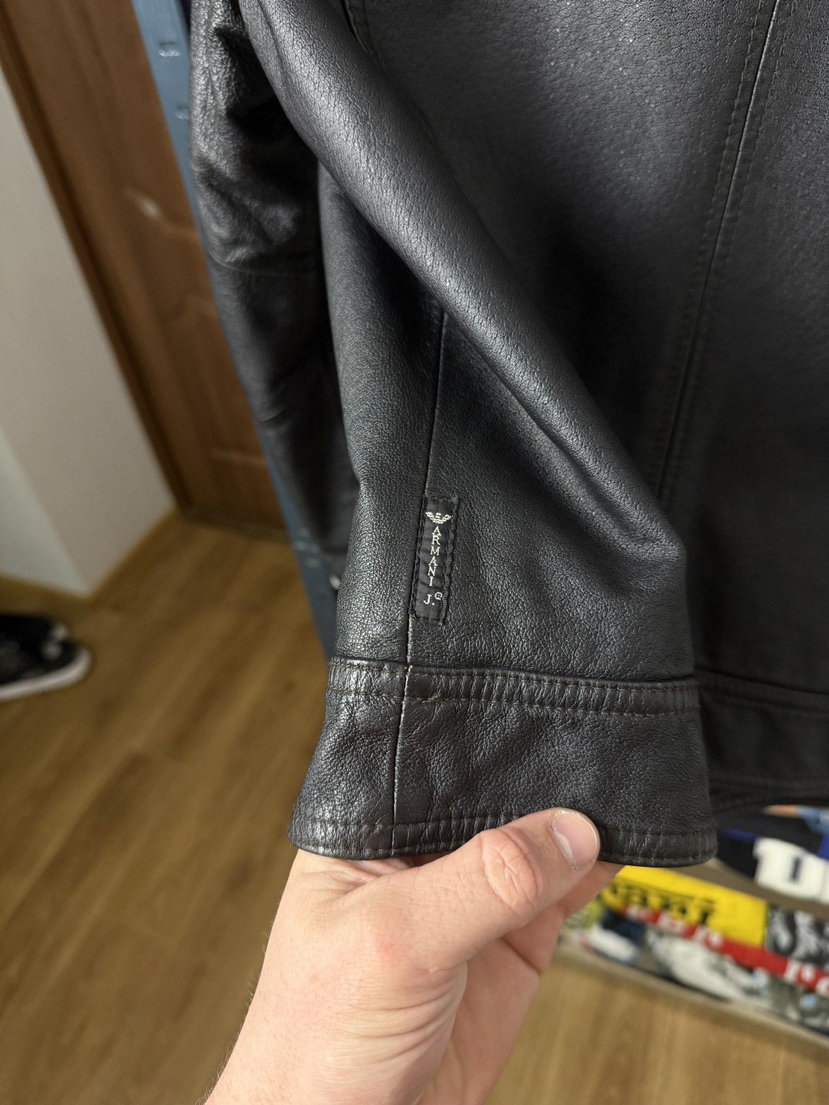 Giorgio Armani Armani Leather Jacket Multi Pocket Size 52 Size US L / EU 52-54 / 3 - 9 Thumbnail