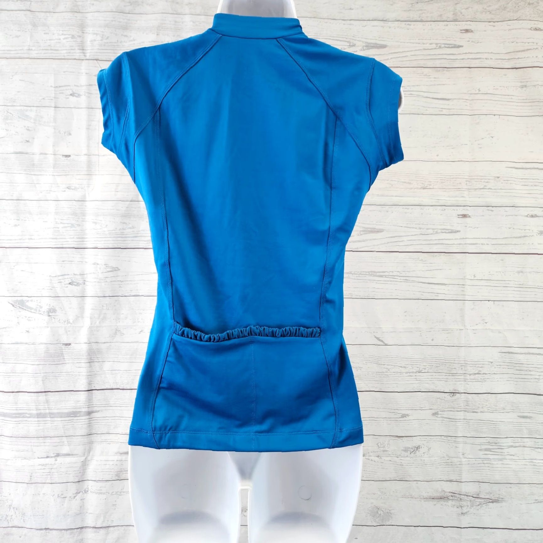 Vintage Title Nine Womens Full Zip Top XS Solid Blue Short Sleeve Size XS Zip Full Zip Activewear Casual Womens Size XS / US 0-2 / IT 36-38 - 4 Thumbnail