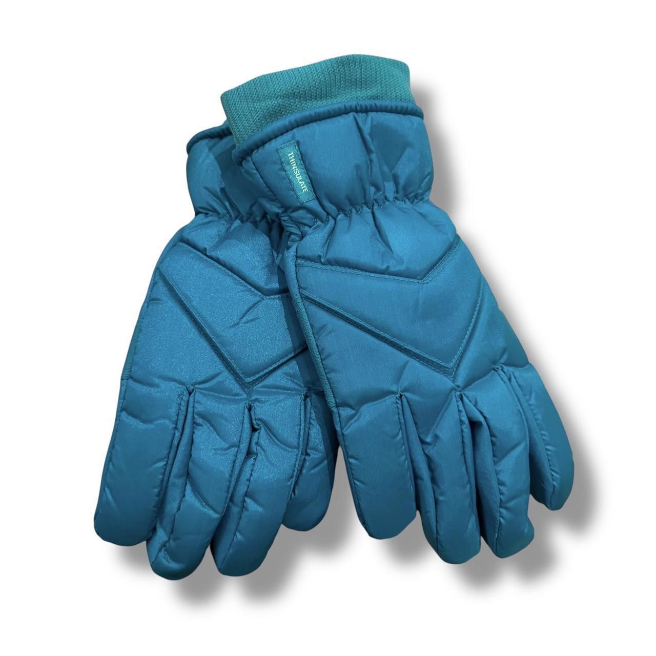 Designer Teal Men's Winter Gloves Size ONE SIZE - 1 Thumbnail