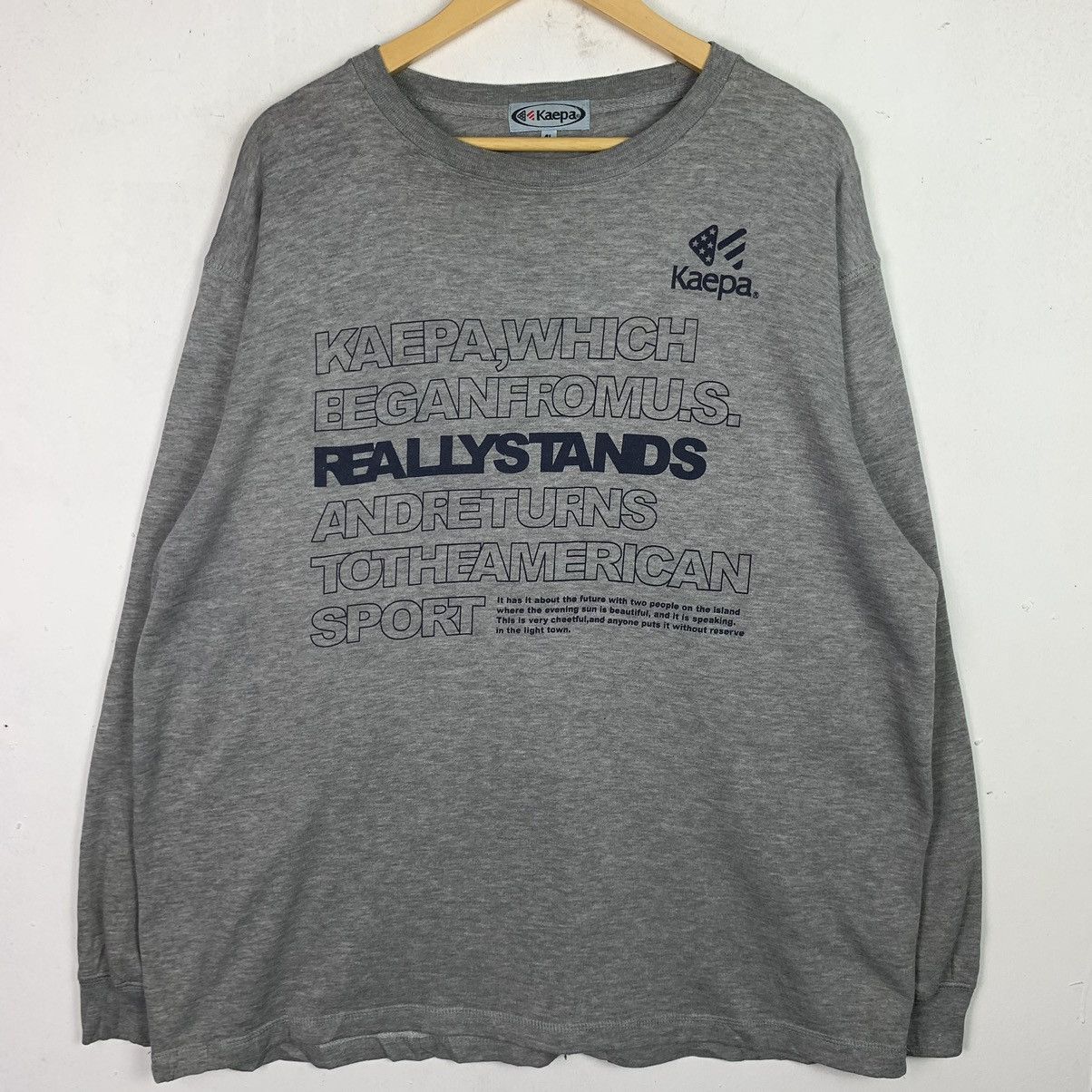 Japanese Brand × Kappa × Vintage Vintage Kaepa Oversized Sweatshirt Size US XXL / EU 58 / 5 - 1 Thumbnail