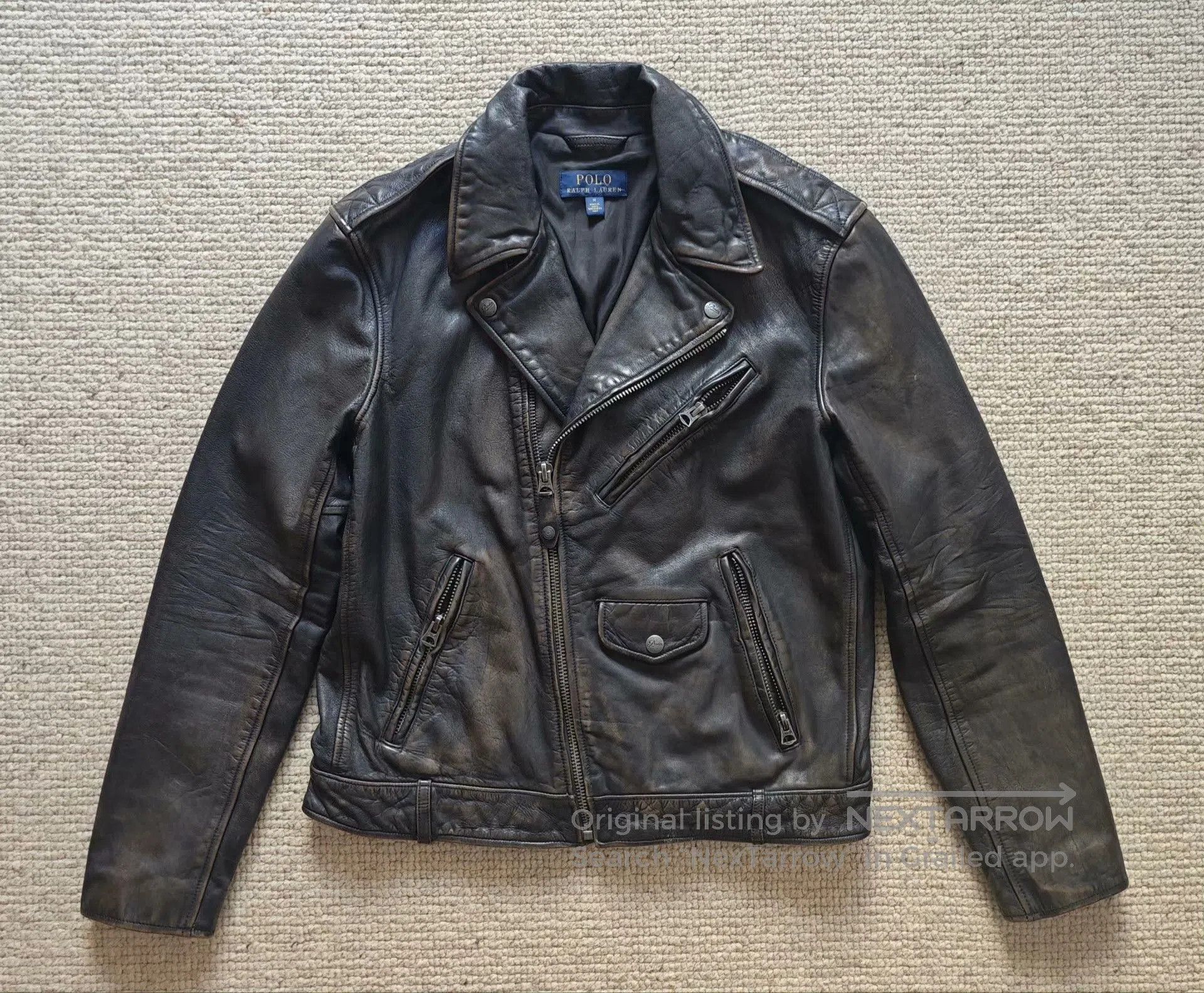 Polo Ralph Lauren Polo Ralph Lauren Men's Motorcycle Leather Jacket. Size US M / EU 48-50 / 2 - 1 Thumbnail