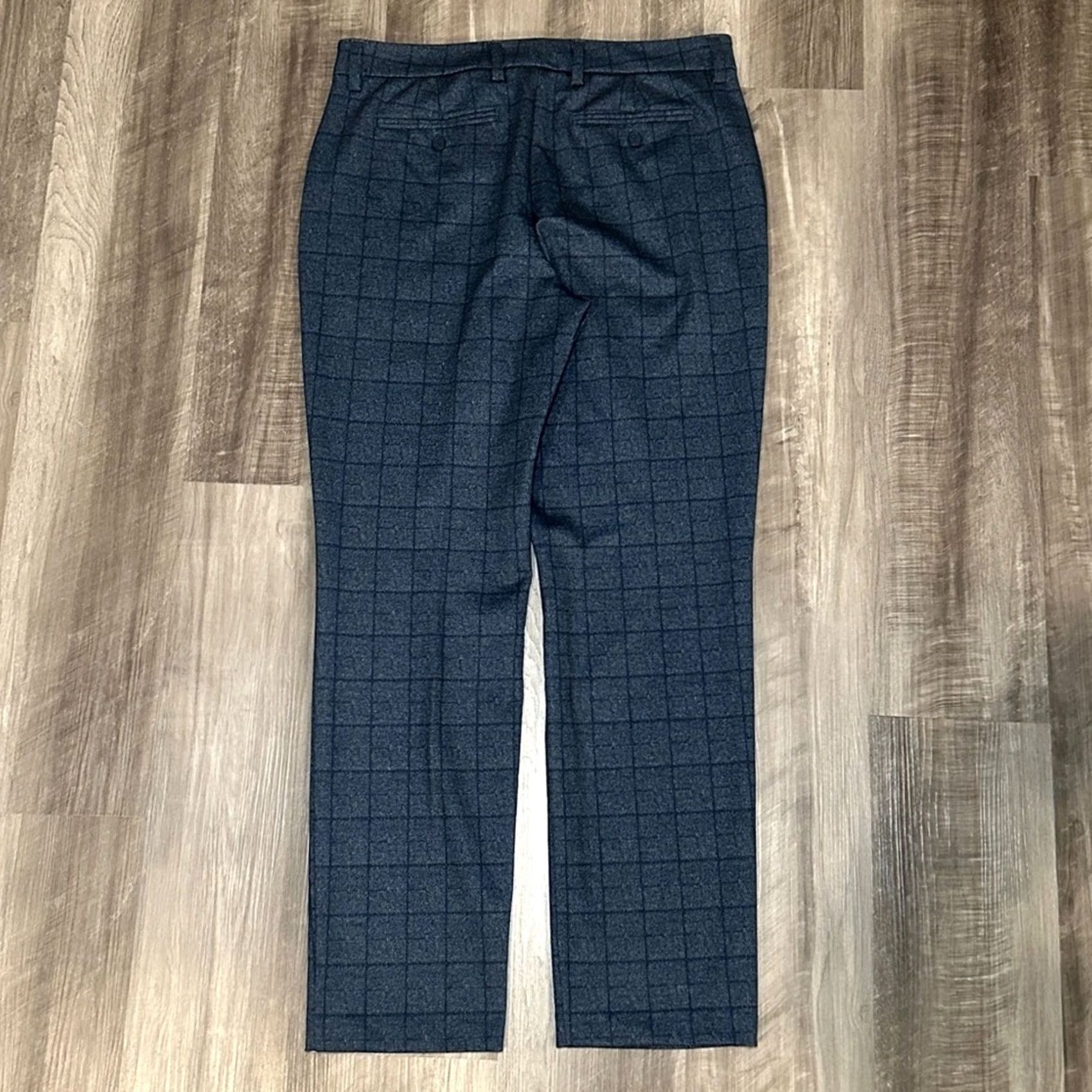 Vintage VINTAGE Liverpool Navy Windowpane Trouser Pants NWOT 34x32 Men Chino 34 Navy Mens Size US 34 / EU 50 - 3 Thumbnail