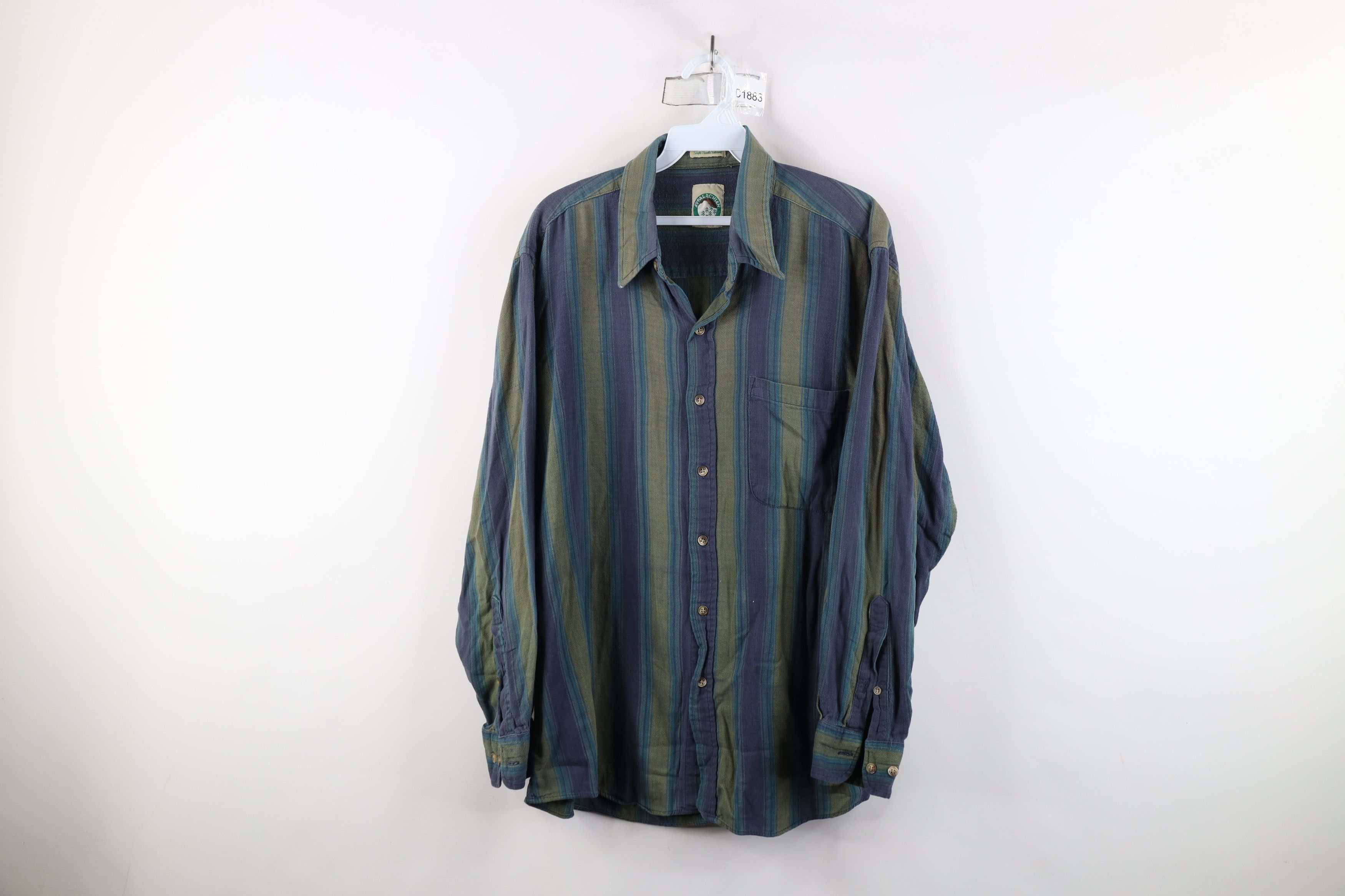 Vintage Vintage 90s Streetwear Single Needle Flannel Button Shirt Size US XL / EU 56 / 4 - 1 Thumbnail