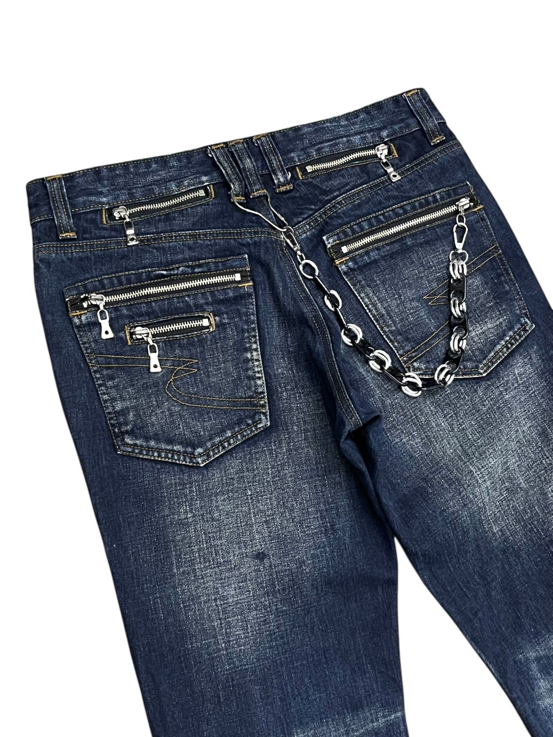 semanticdesign 🔥Ultra Rare Semantic Design Multi-Zipper Grunge Denim Size US 31 - 14 Thumbnail