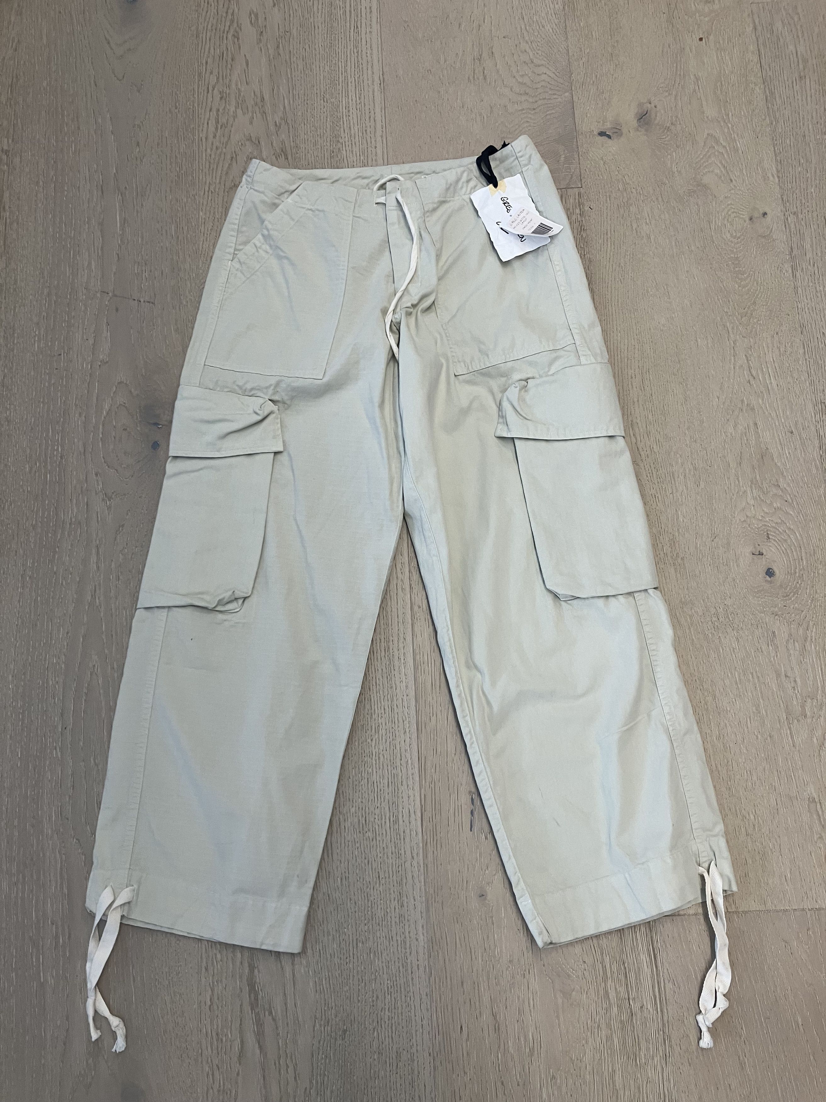 Greg Lauren $1110 NWT Greg Lauren MINT Mixed Wide Leg Cargo Pants Size1 Size US 30 / EU 46 - 2 Thumbnail