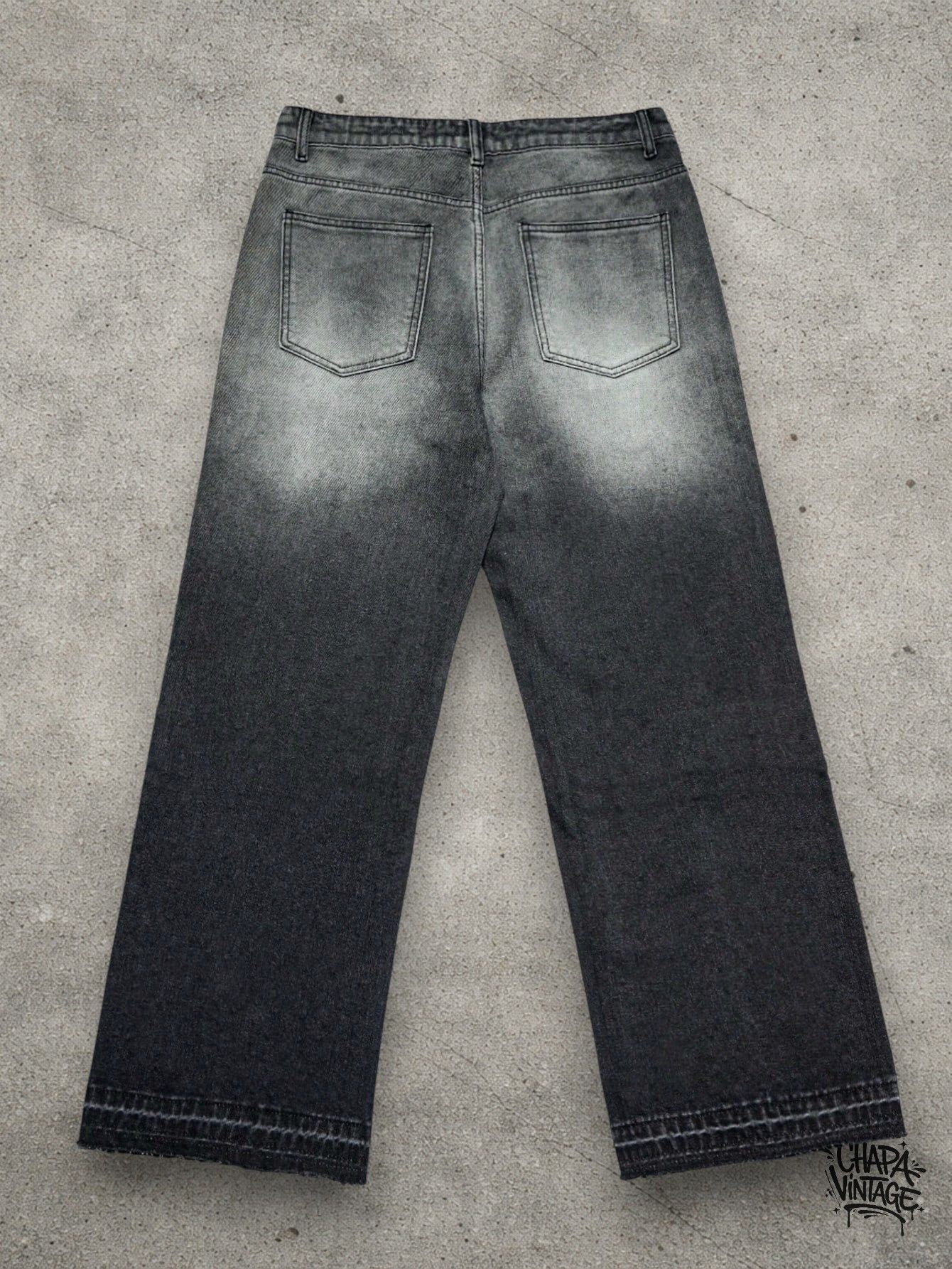 Japanese Brand Washed gray jeans rhinestone Size US 32 / EU 48 - 3 Thumbnail