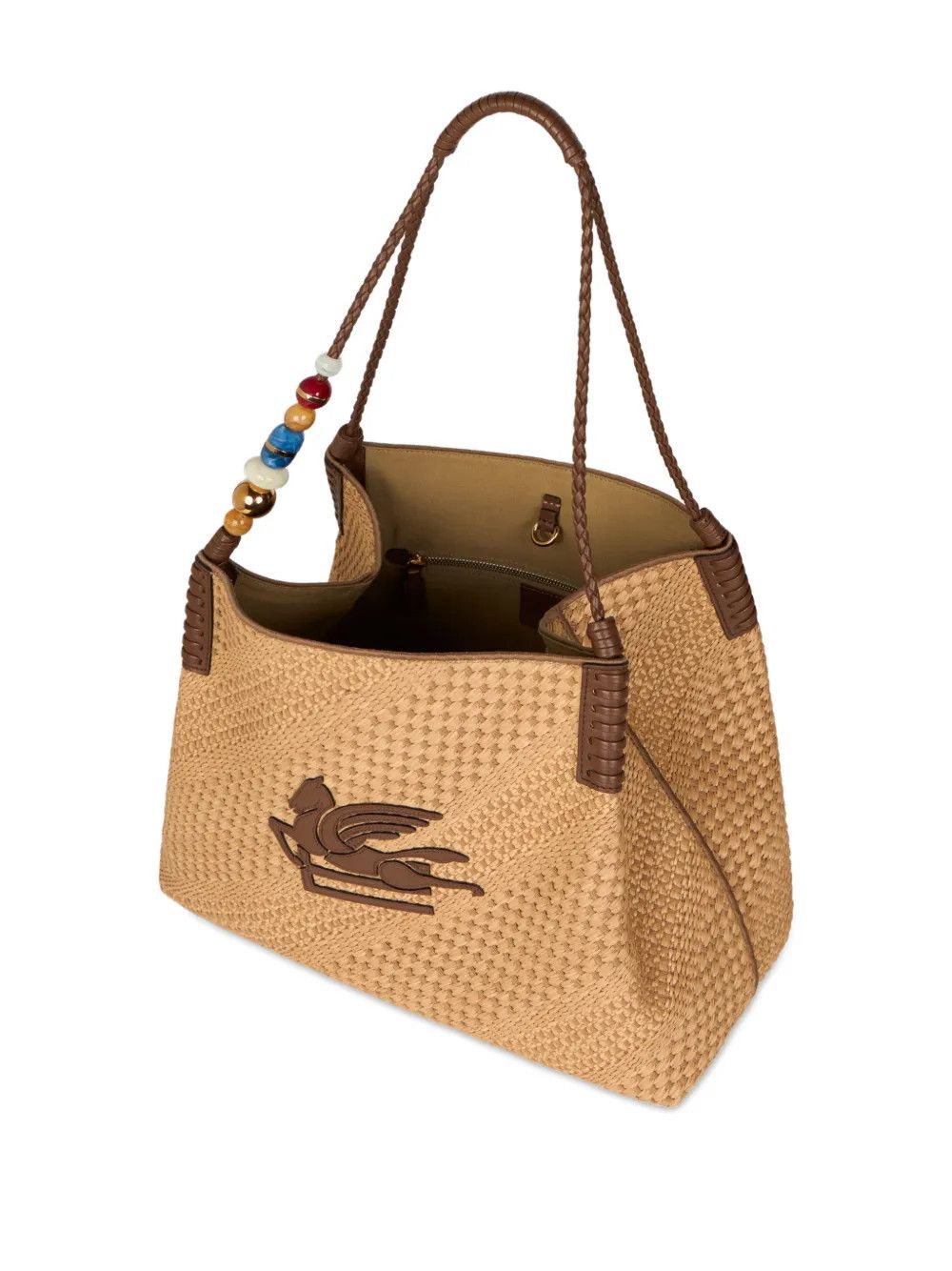 Etro os11x0726 Size: OS / Large Raffia Libra Tote Bag in Beige Size ONE SIZE - 6 Thumbnail