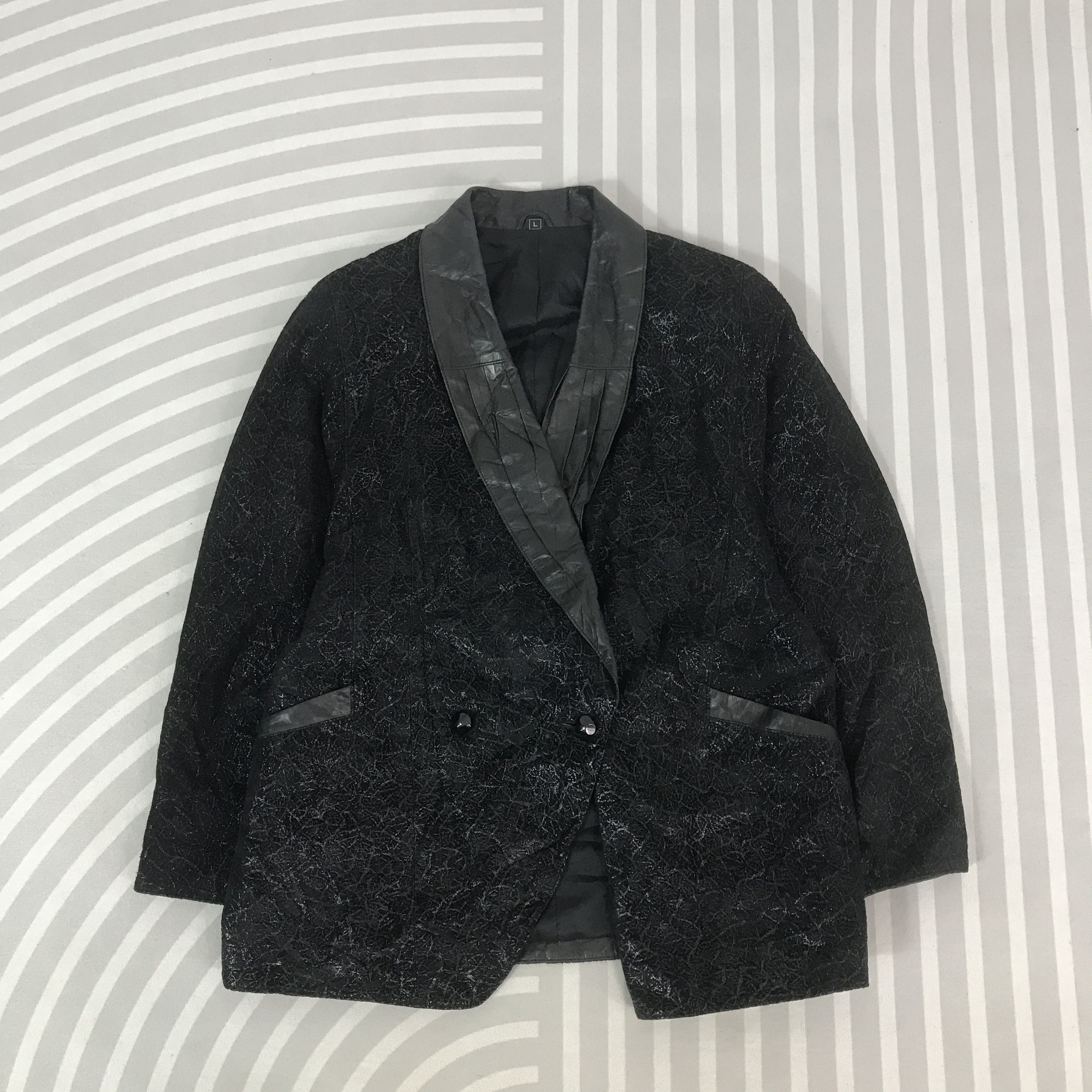 Japanese Brand Vintage Partina leather black coat Jacket Size US L / EU 52-54 / 3 - 1 Thumbnail