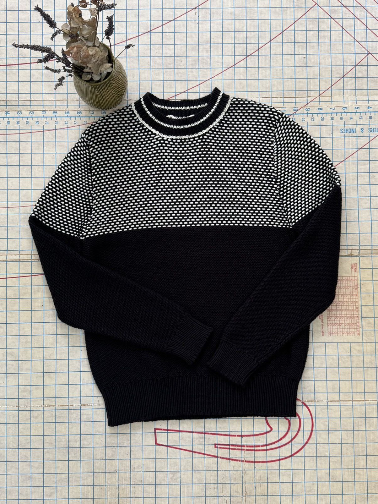 Carven × Designer Carven Black and White Knit Sweater Women’s Size Large Size L / US 10 / IT 46 - 3 Thumbnail
