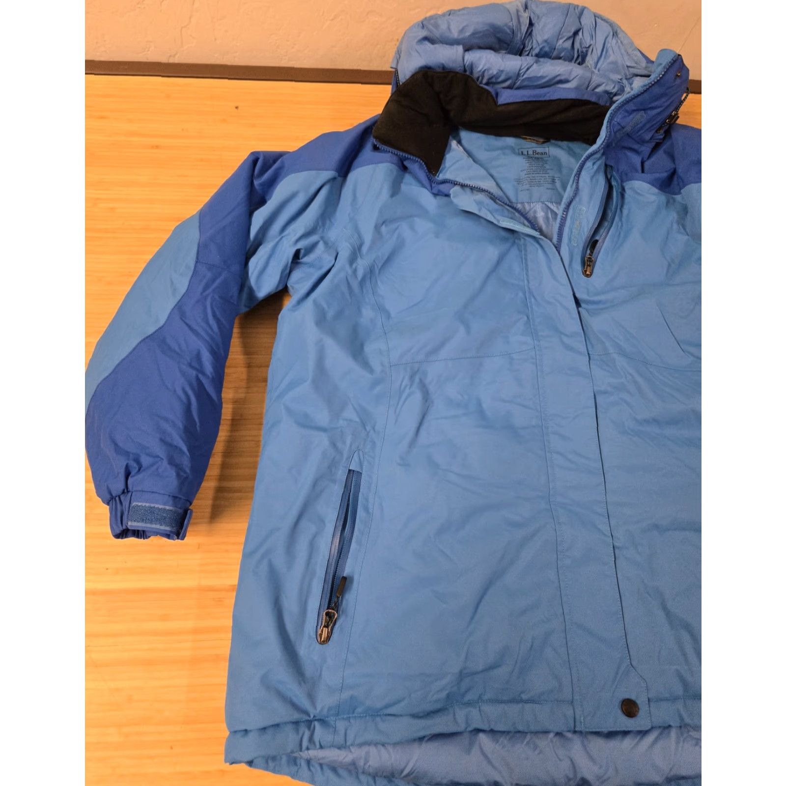 Vintage LL Bean Jacket Womens 2XL Blue Hooded Insulated Parka Winter Coat Nylon Outdoor Size XXL / US 16-18 / IT 52-54 - 3 Thumbnail