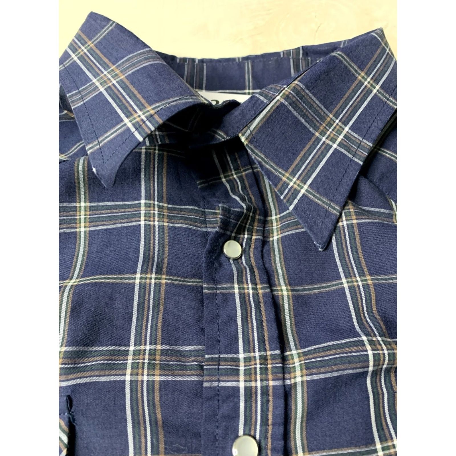 Vintage Ely Cattleman Blue Plaid Pearl Snap Western Style Shirt Mens L Size US L / EU 52-54 / 3 - 4 Thumbnail