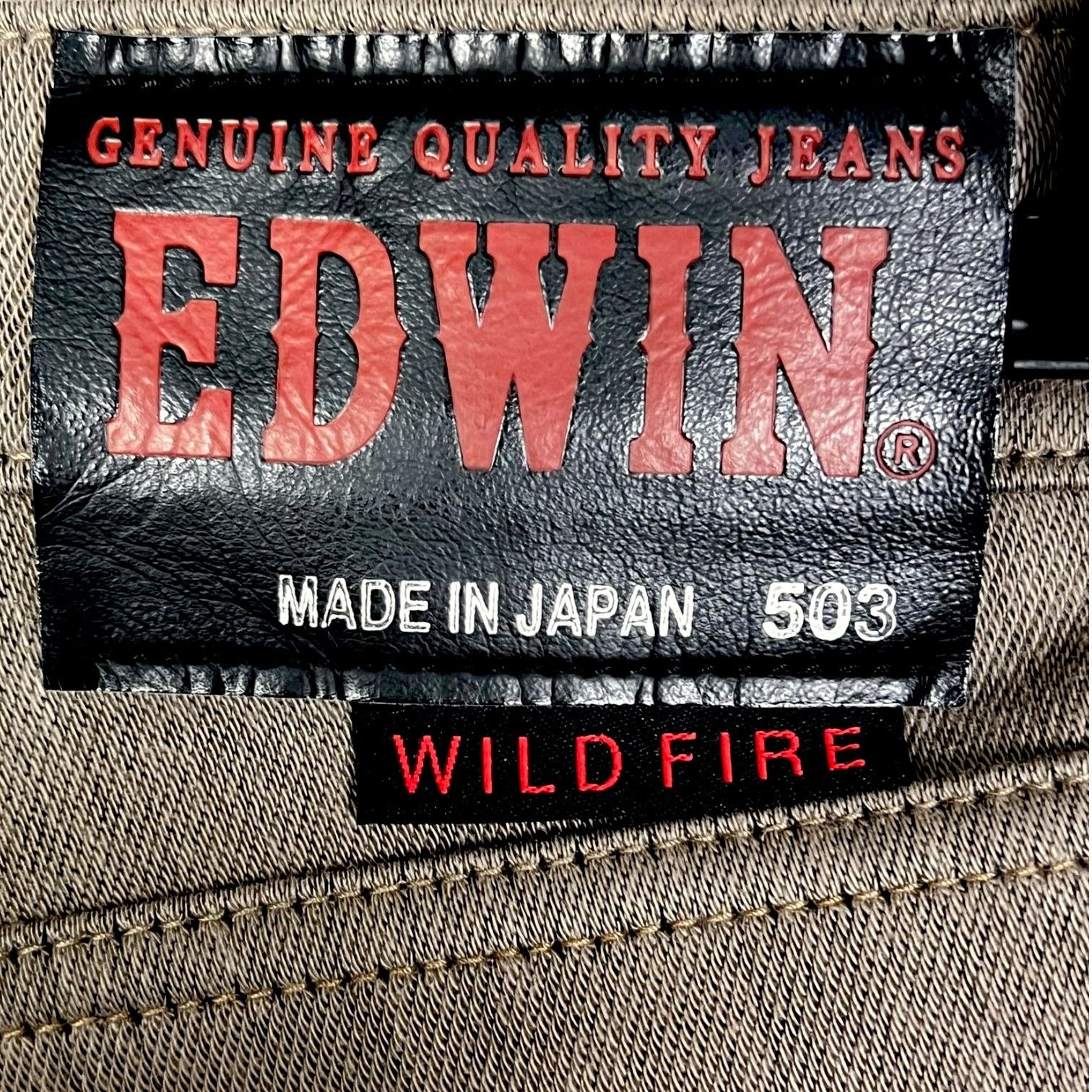 Edwin Men's Edwin 503 Wild Fire Jeans Brown Denim Japan 29 x 28 Size US 29 - 7 Thumbnail