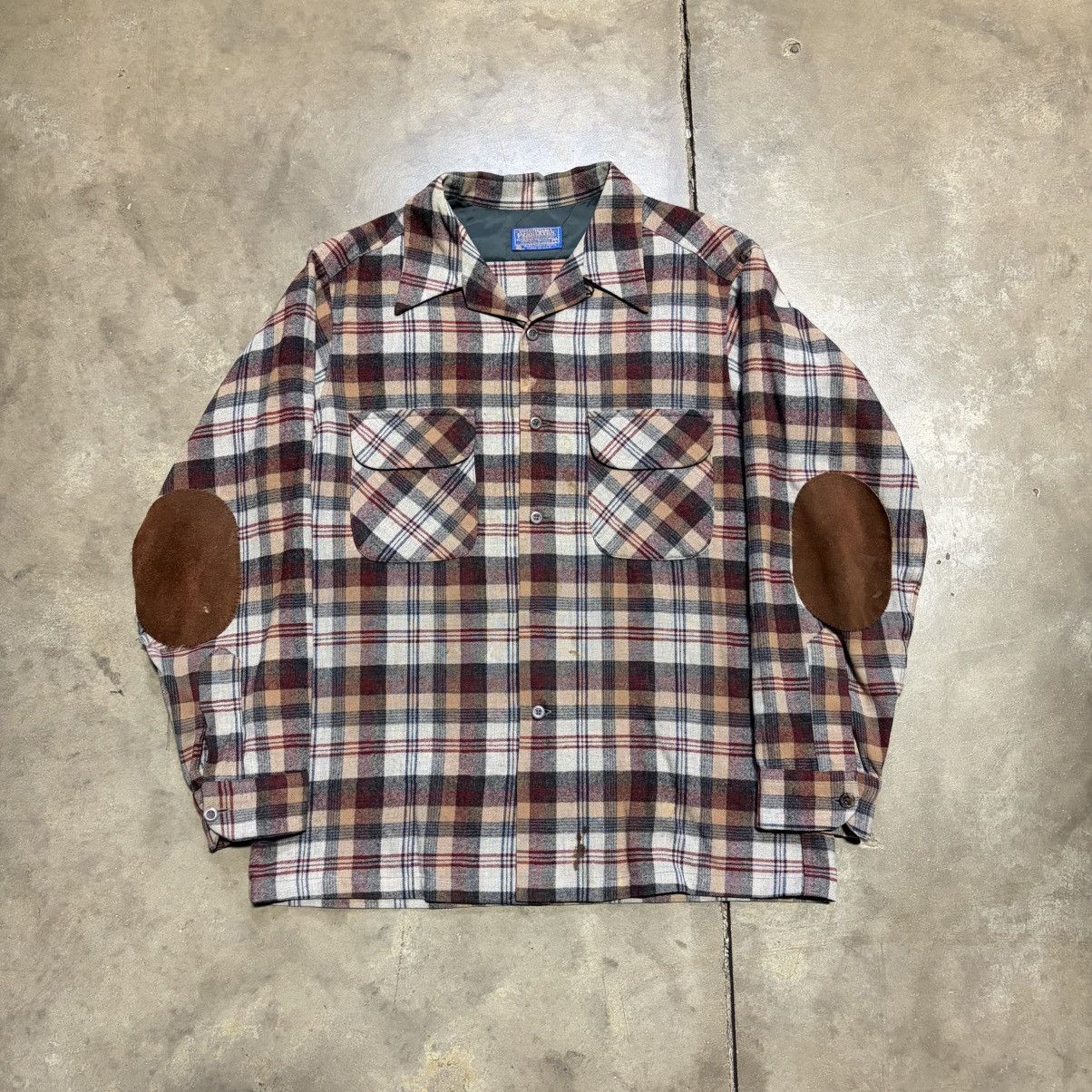 Pendleton Vintage 80s Pendleton Plaid Flannel Shirt Loop Collar Board Size US L / EU 52-54 / 3 - 1 Thumbnail