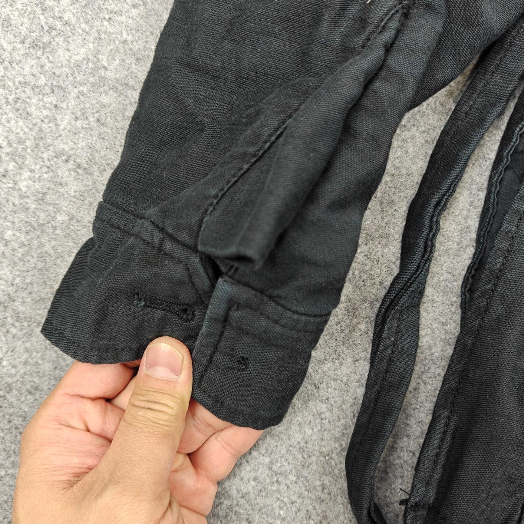 Free People Free People Jacket Womens Small Black Canvas Belted Pockets Open Front Size S / US 4 / IT 40 - 6 Thumbnail