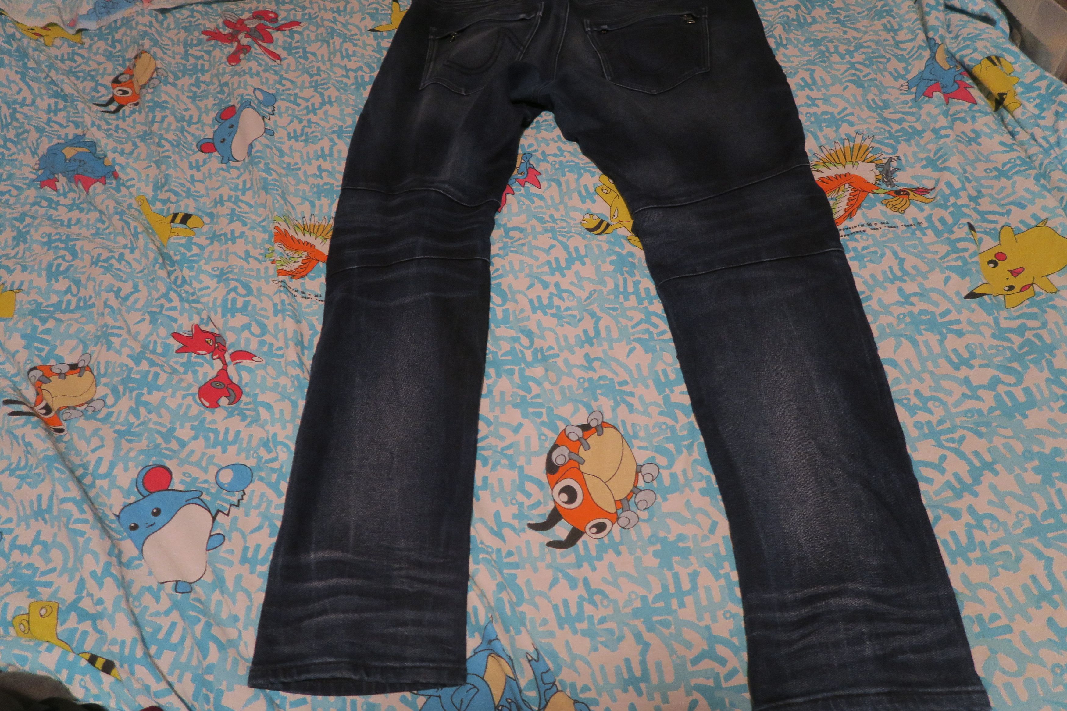 True Religion True Religion Rocco Relaxed Skinny Moto Jeans Shadow Blue Size US 38 / EU 54 - 7 Thumbnail