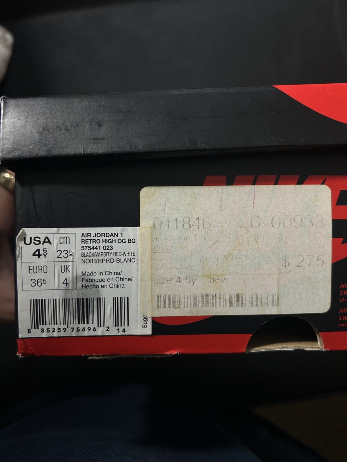 Nike Nike Air Jordan 1 Retro High Bred 2013 575441-023 Size 4.5Y Size US 4.5 / IT 34.5 - 7 Thumbnail