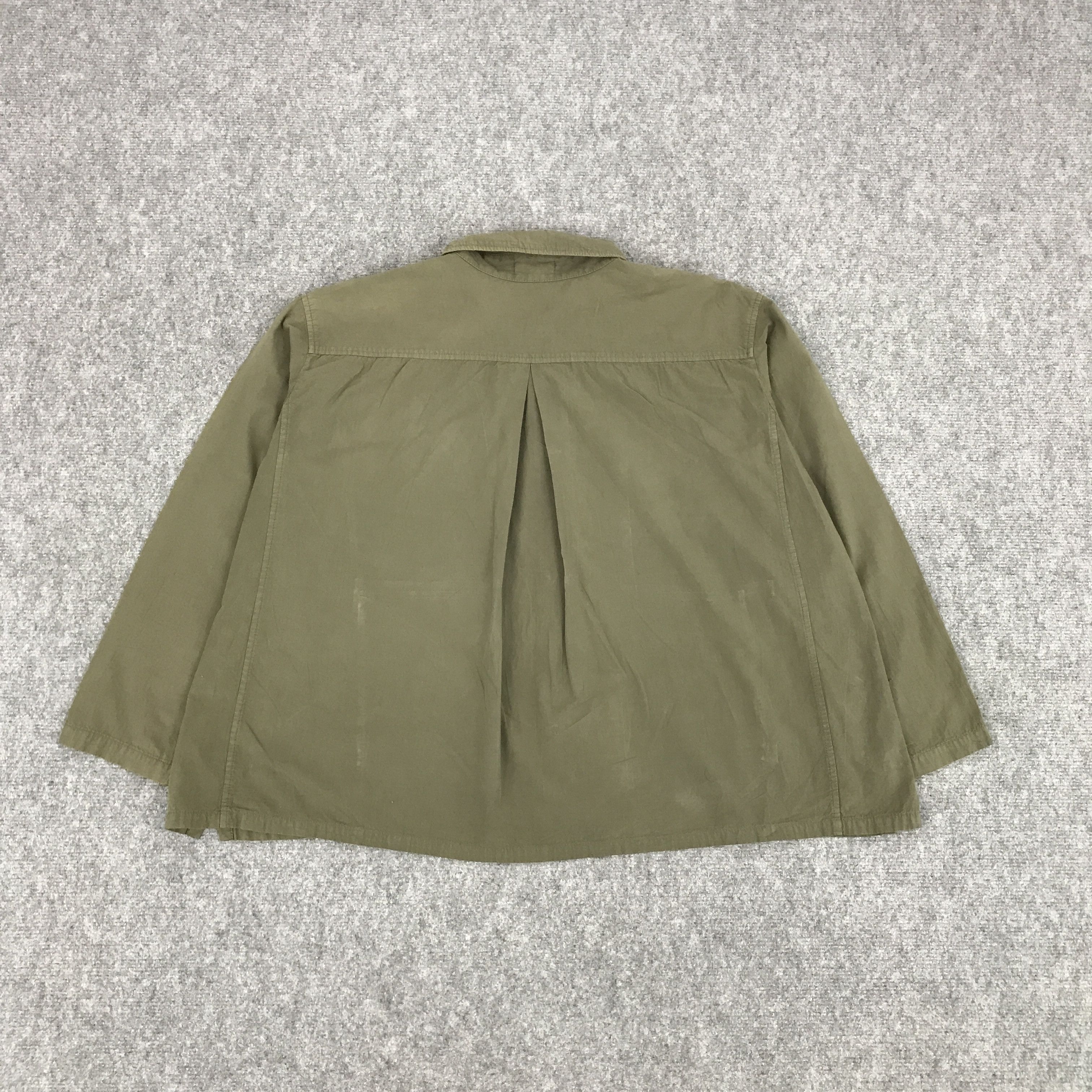 Issey Miyake × Japanese Brand PLANTATION BY ISSEY MIYAKE OVERSIZE GREEN BUTTON JACKET Size US M / EU 48-50 / 2 - 2 Thumbnail