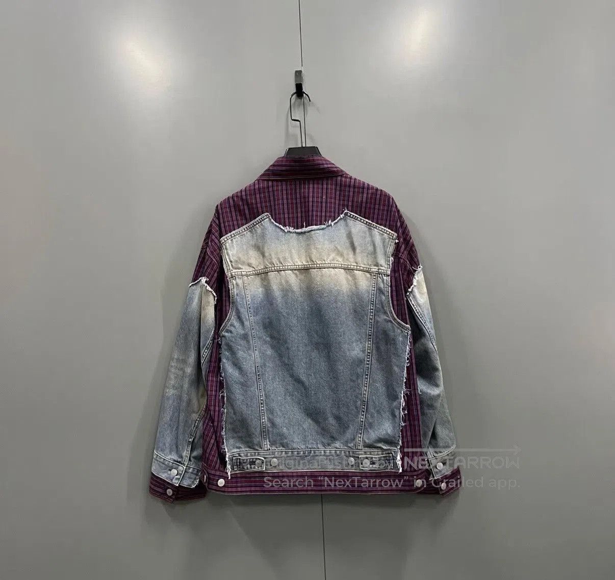 Acne Studios Blue Denim & Plaid Panel Jacket Size M. Size US M / EU 48-50 / 2 - 2 Thumbnail