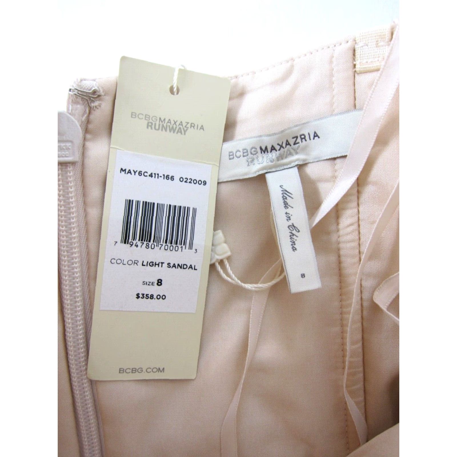 Bcbgmaxazria NWT BCBGMAXAZRIA RUNWAY Soft Pink Light Sandal Strapless Gown Dress 8 with Pockets Size M / US 6-8 / IT 42-44 - 4 Thumbnail