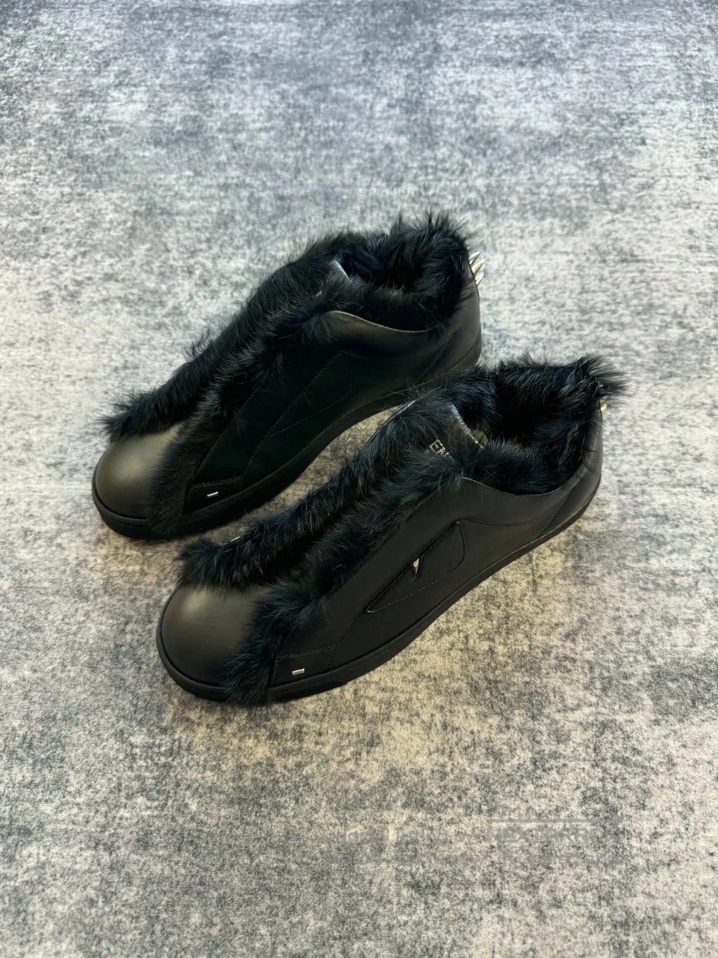 Fendi FENDI Cowhide Leather Fur Rivet Skate Shoes| Size US 9.5 / IT 39.5 - 3 Thumbnail