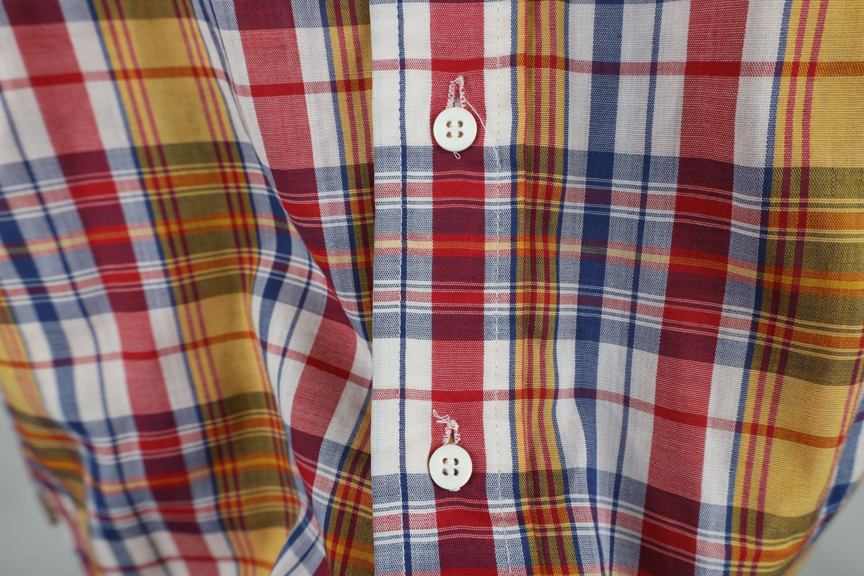 Vintage Vintage 70s Streetwear Cowboy Button Shirt Rainbow Plaid Size US L / EU 52-54 / 3 - 5 Thumbnail