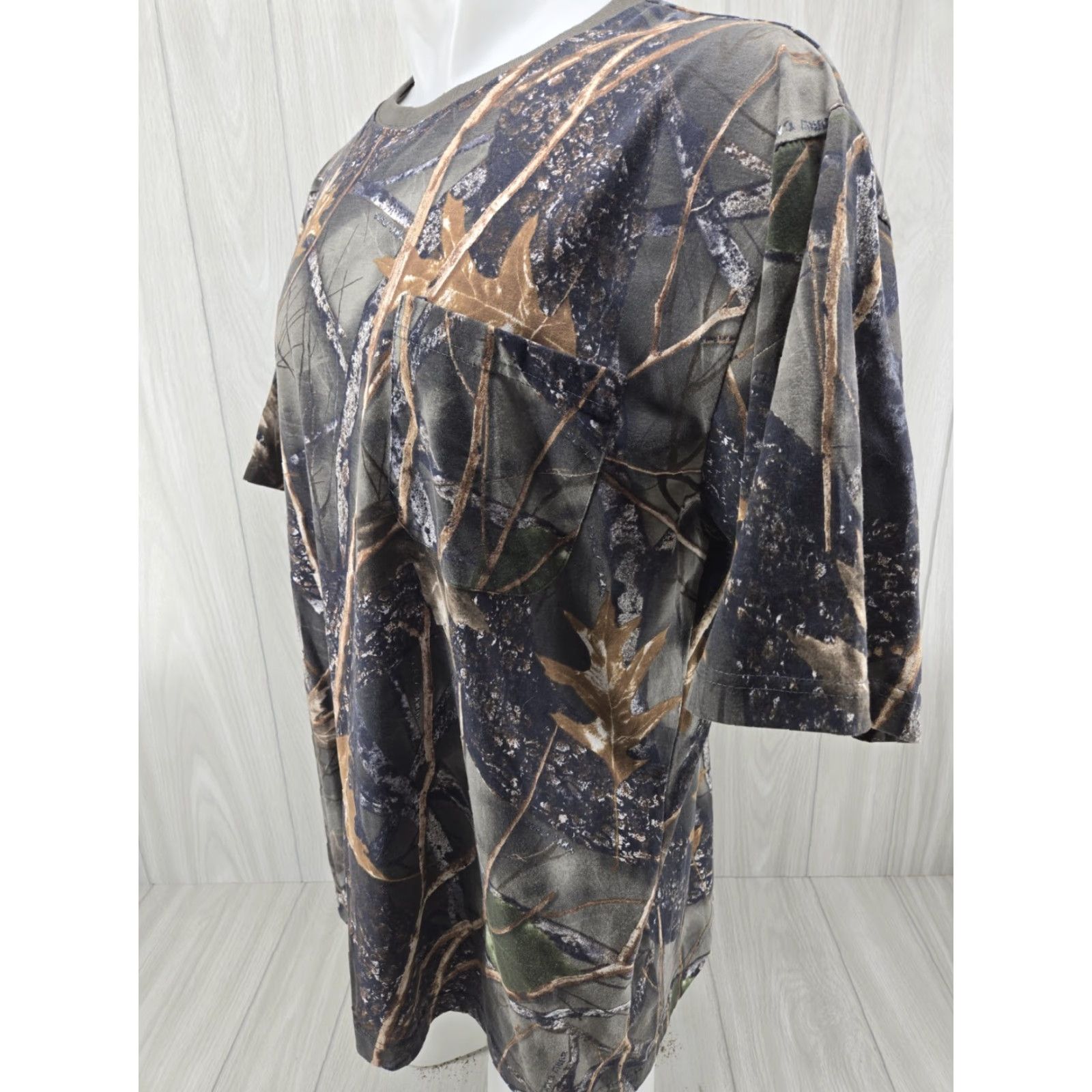 Element VINTAGE WFS Element Gear Burly Shirt Mens XL Camo Pocket T Shirt Camouflage Cotton Short Sleeve Crew Neck Outdoor 90s Mens Size US XL / EU 56 / 4 - 3 Thumbnail