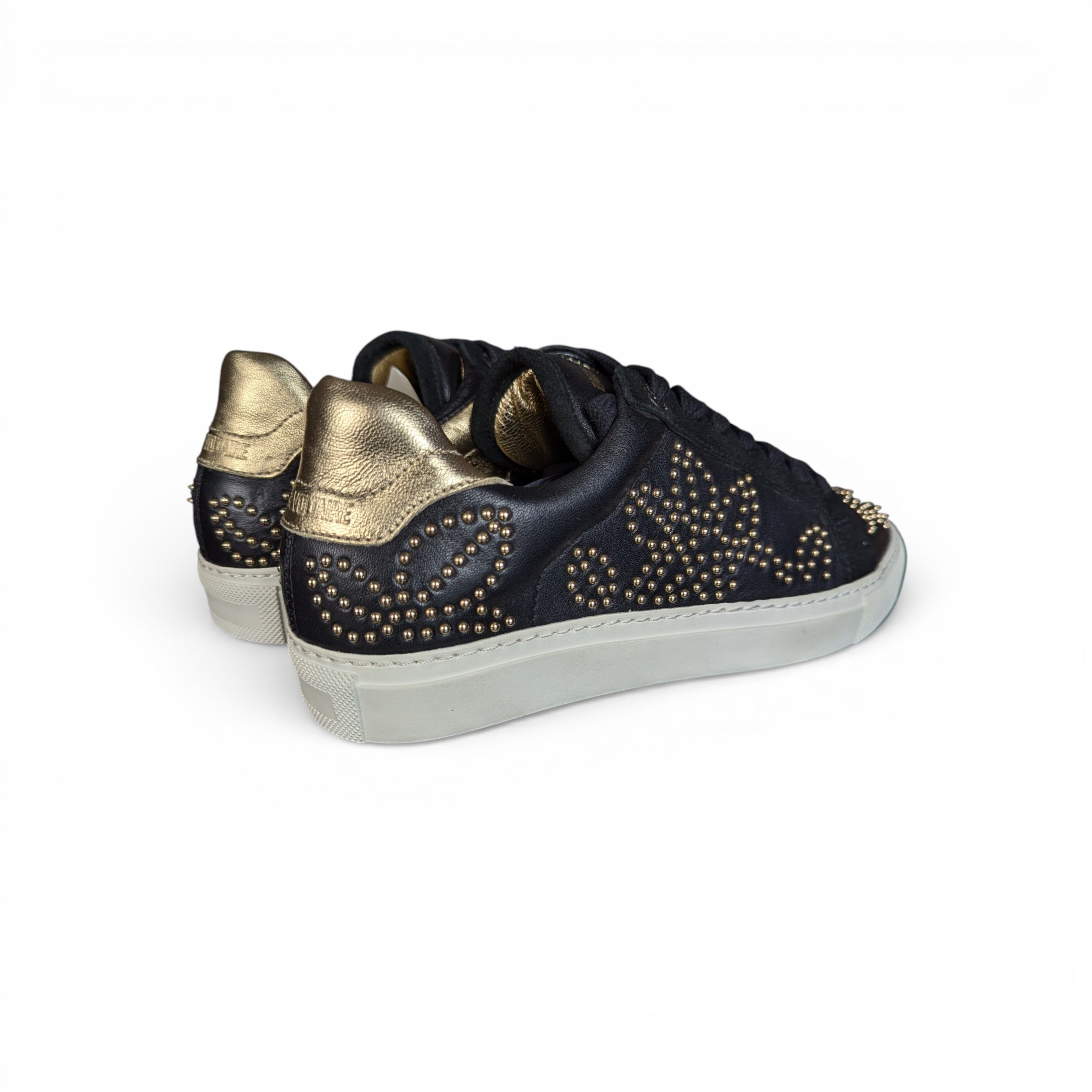Zadig & Voltaire ZADIG&VOLTAIRE BLACK LEATHER SNEAKERS Size US 6 / IT 36 - 4 Thumbnail