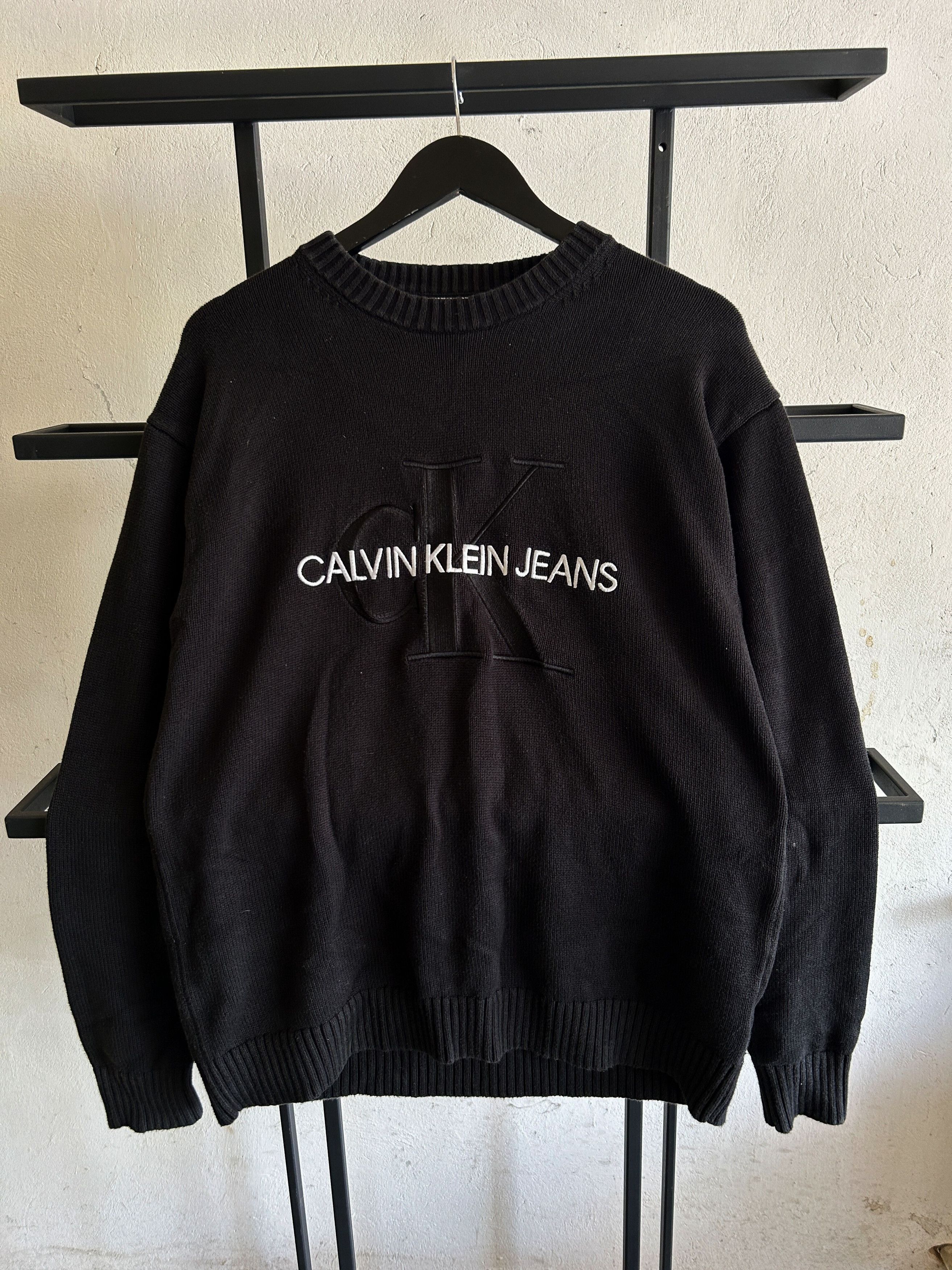 Calvin Klein Calvin Klein Jeans Y2K Minimal Logo Knit Sweater Size US M / EU 48-50 / 2 - 1 Thumbnail