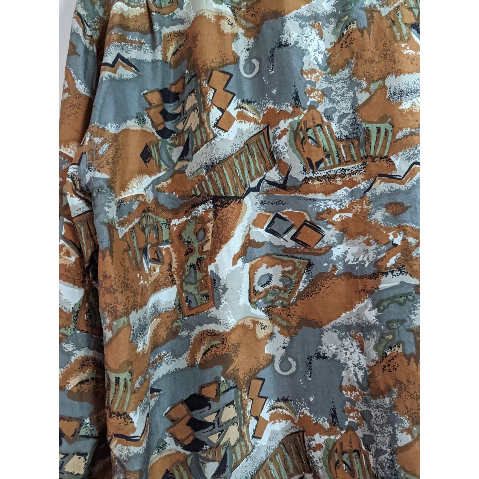 Vintage Vintage Silk Shirt Mens XL Brown Button Up 90s Rockabilly Size US XL / EU 56 / 4 - 10 Thumbnail