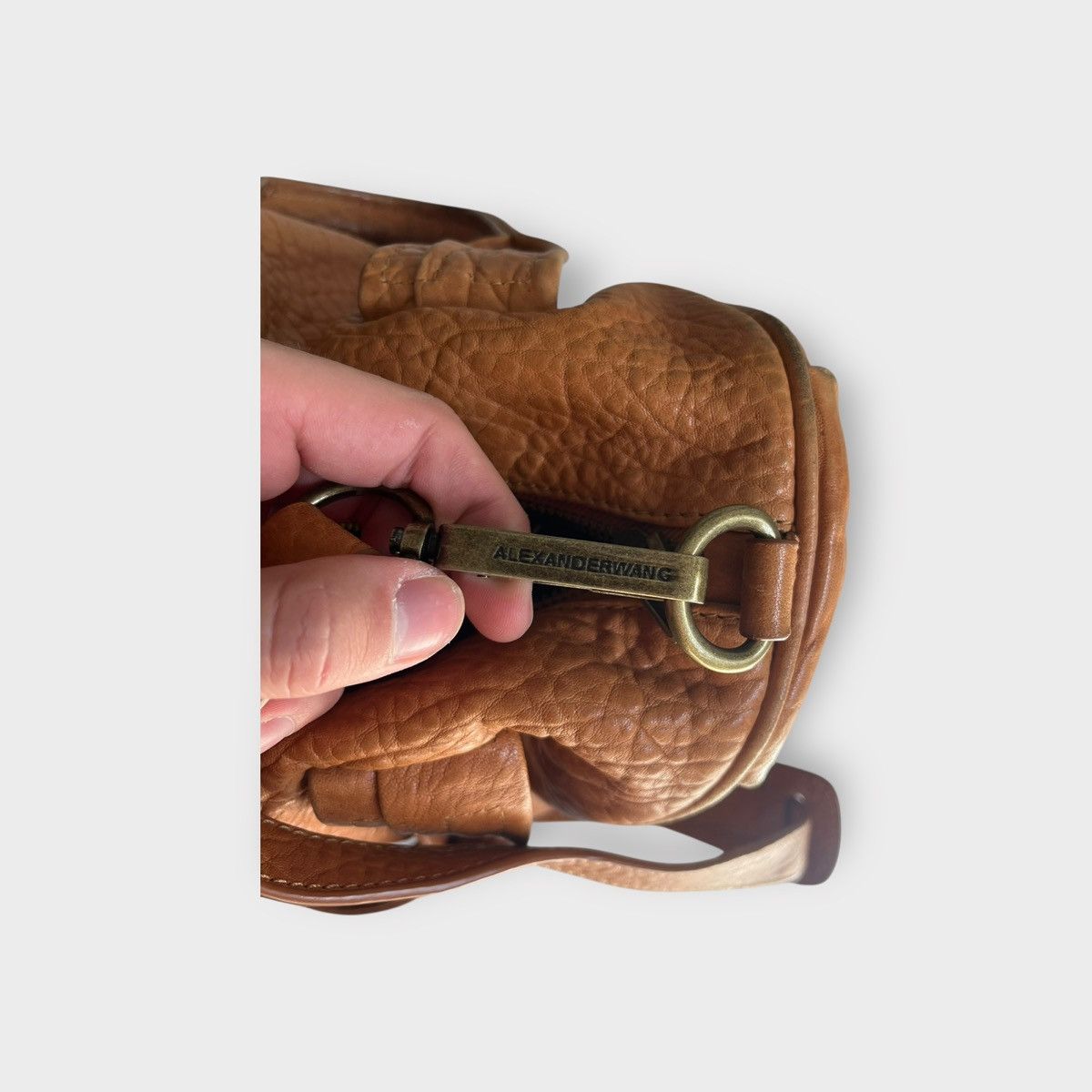 Alexander Wang Alexander Wang Rocco Bag – Brown Leather / Gold Studs Size ONE SIZE - 10 Thumbnail