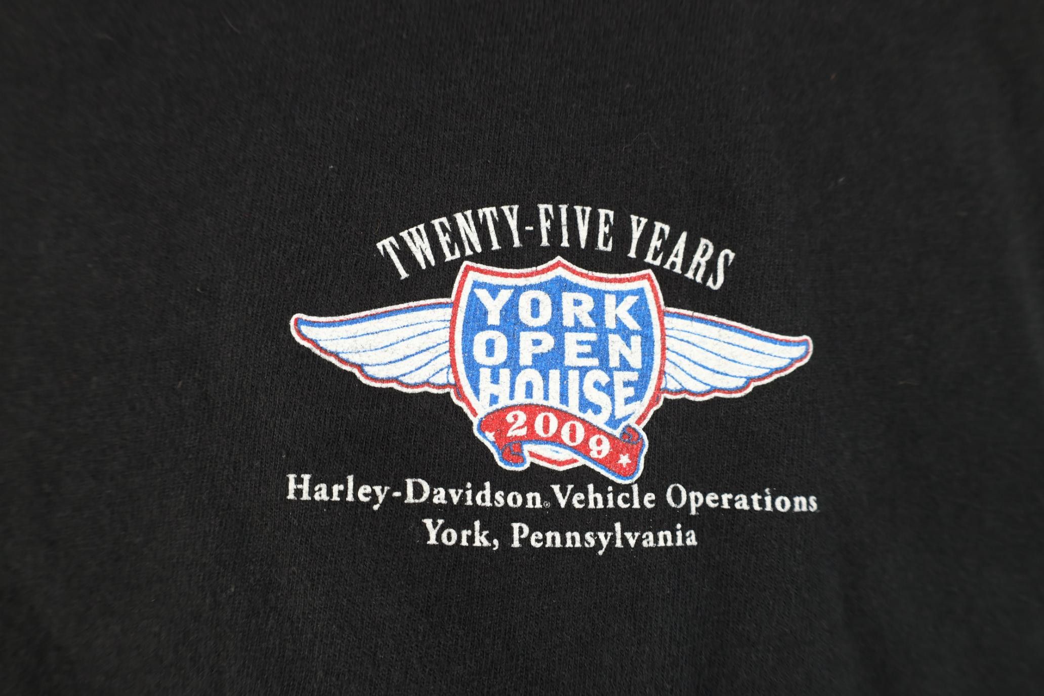 Harley Davidson Vintage Y2K Harley Davidson 2009 York Open House T-Shirt Size US XL / EU 56 / 4 - 6 Thumbnail