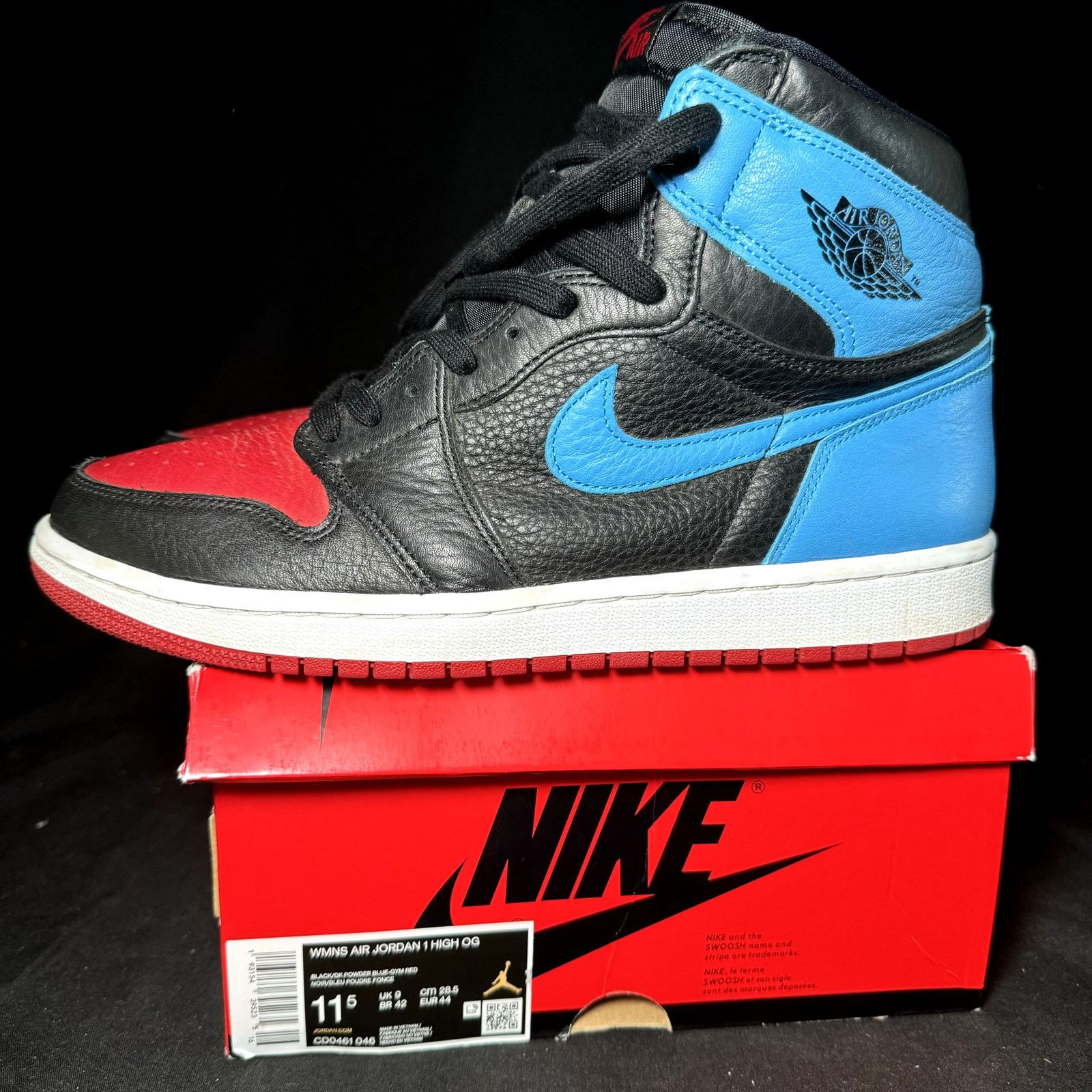 Jordan Brand × Nike Size 11.5 - Nike Air Jordan 1 High OG NC to Chi 2020 Shoes Size US 11.5 / IT 41.5 - 9 Thumbnail