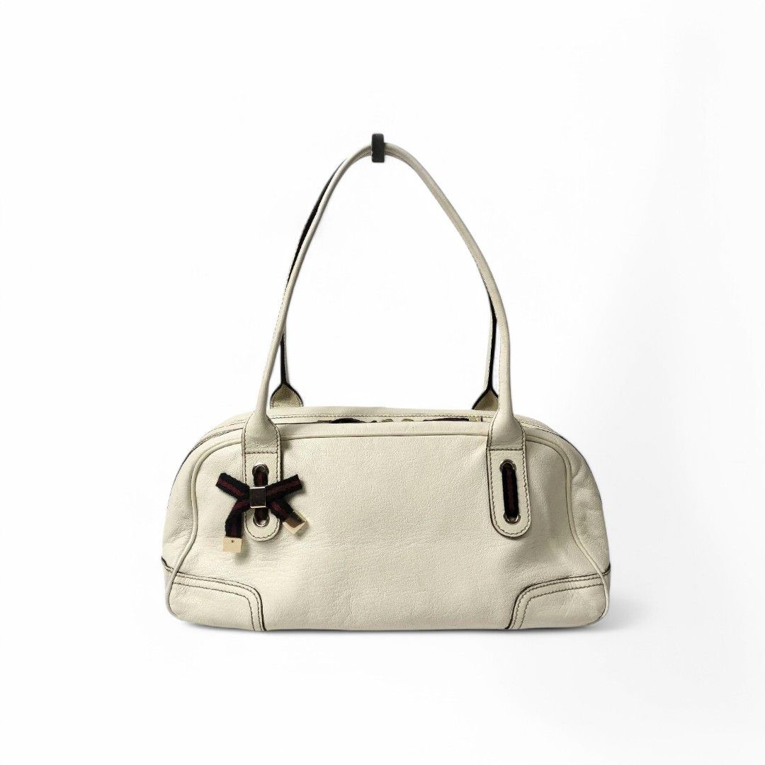 Gucci Gucci - Prince Handbag Shoulder Bag Boston White Leather Size ONE SIZE - 1 Thumbnail