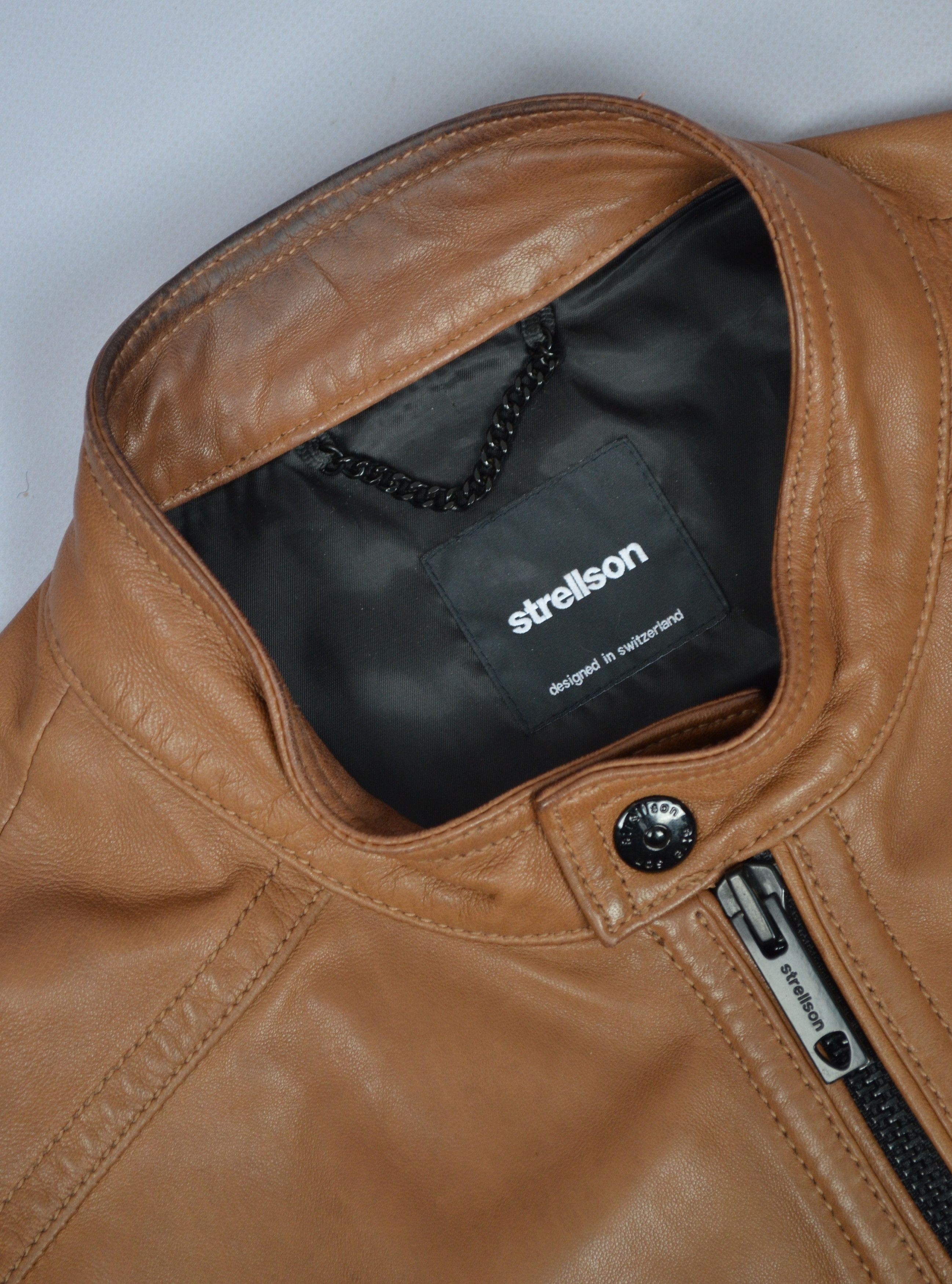 Designer × Strellson Strellson Leather Jacket Cognac Brown Size M Luxury VGC Size US M / EU 48-50 / 2 - 20 Thumbnail