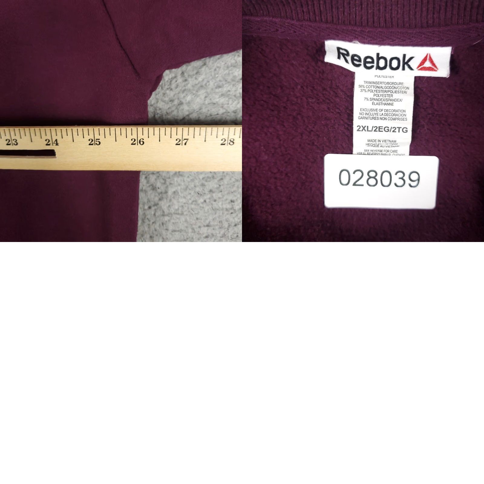 Reebok Reebok Sweater Mens 2XL Purple Pullover Crew Neck Long Sleeve Casual Knit Sweatshirt Size US XXL / EU 58 / 5 - 8 Thumbnail
