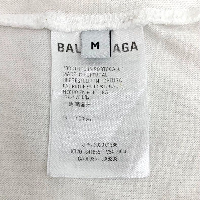 Balenciaga Balenciaga White Logo Print Cotton TShirt-2506 Size M / US 6-8 / IT 42-44 - 6 Thumbnail