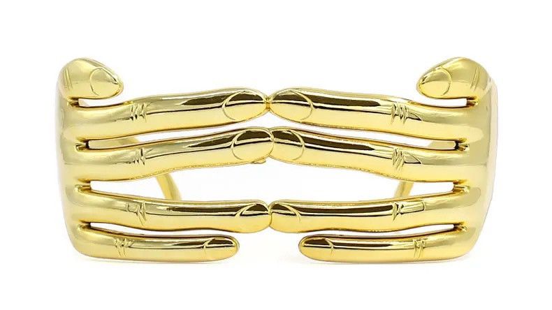 Vintage Gold Bar Fingers Festival Glasses 😎 Size ONE SIZE - 8 Thumbnail