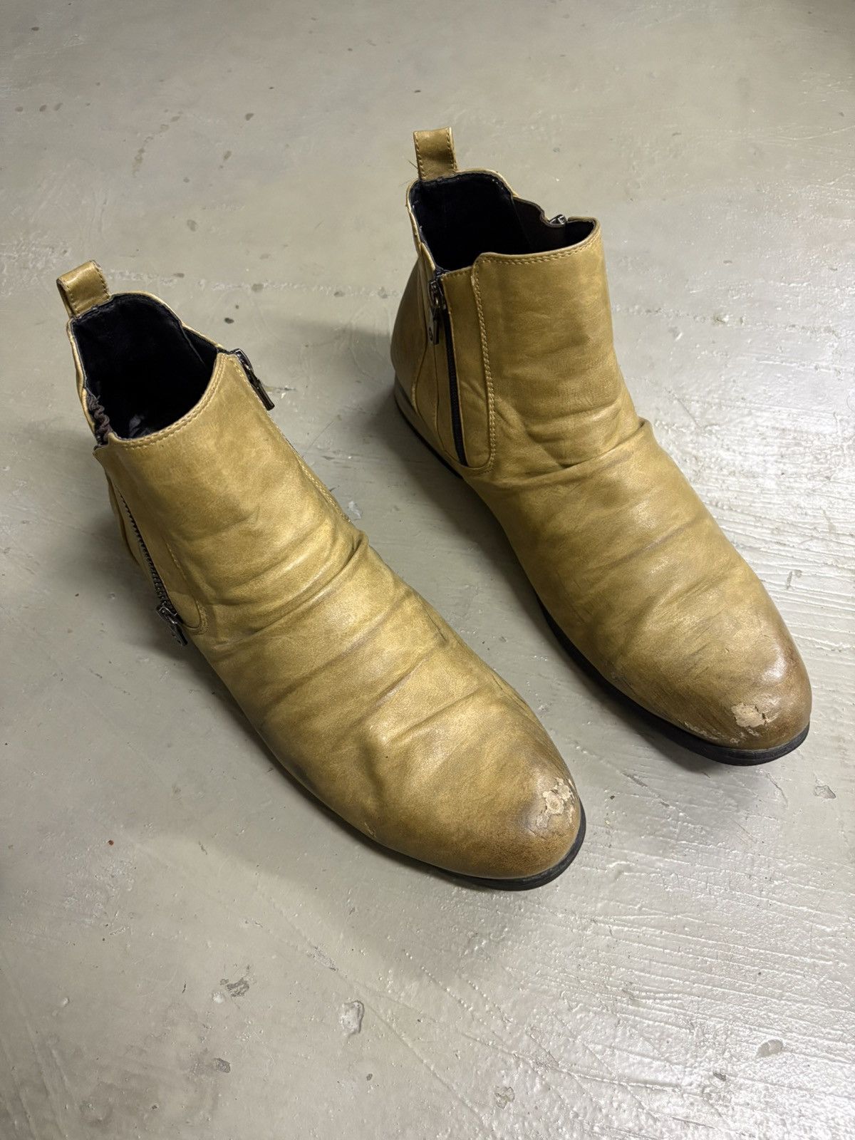 Guidi No Label Side Zip Leather Boots Wrinkle Slouch Boot Size US 11.5 / EU 44-45 - 2 Thumbnail