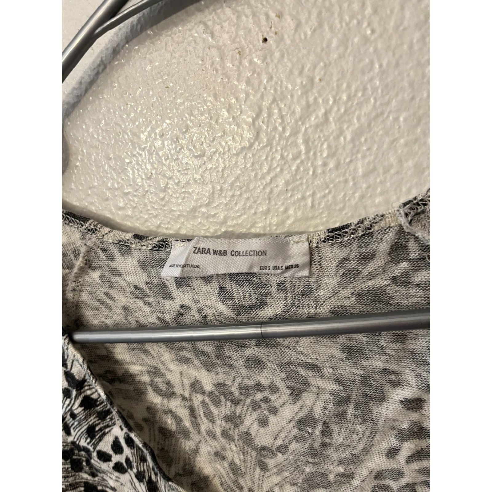 Zara Zara Women's Black Leopard Animal Print Crew Neck T shirt Size S - Multicolor, Short Sleeve, Basic, Designer, Regular Size S / US 4 / IT 40 - 3 Thumbnail