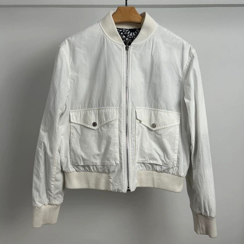 Hermes Hermes White Crewneck Baseball Jacket - dmc Size US S / EU 44-46 / 1 - 1 Thumbnail