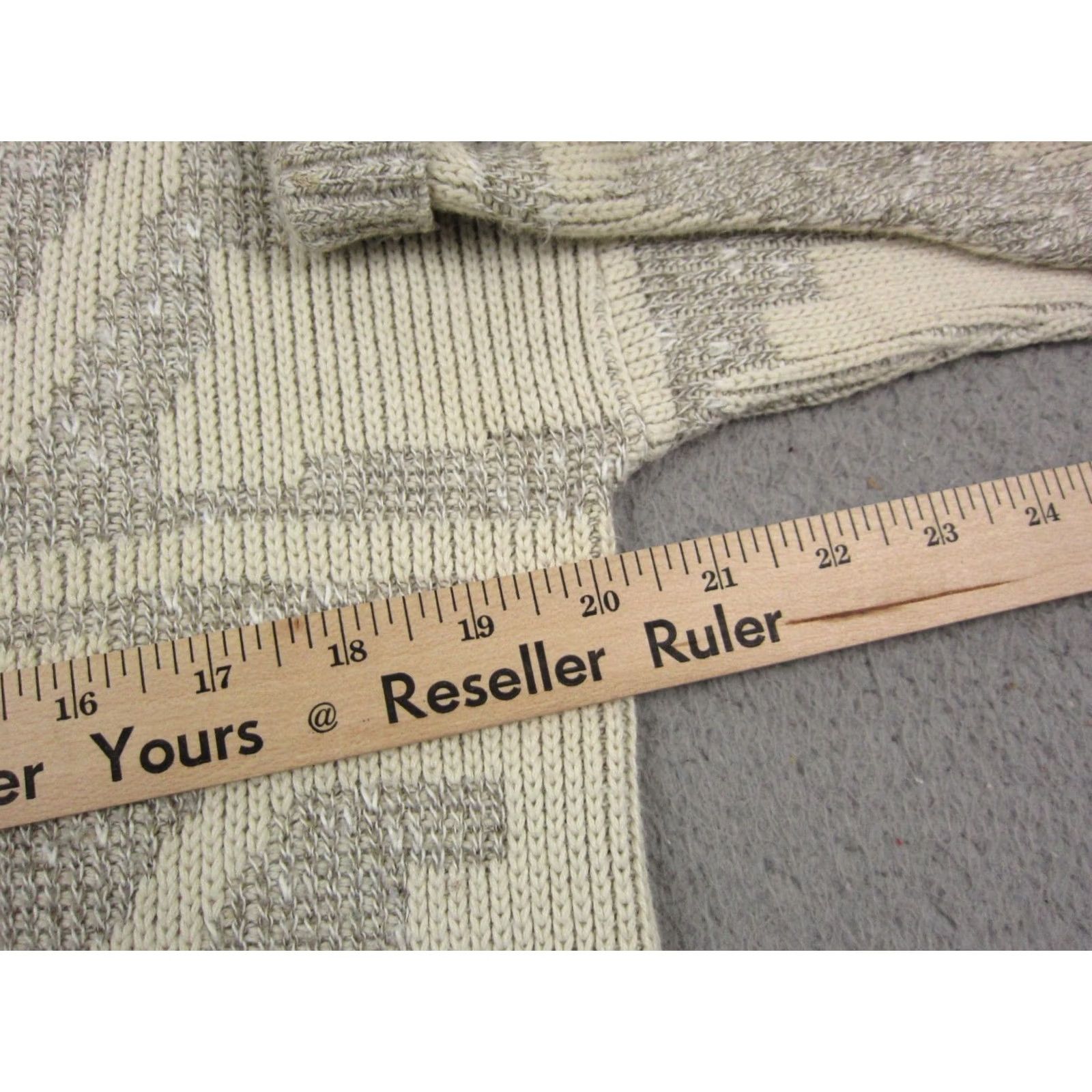 London Fog VINTAGE London Fog Sweater Mens Medium Creme Knit Diamond Classic Outdoor 80s Size US M / EU 48-50 / 2 - 7 Thumbnail