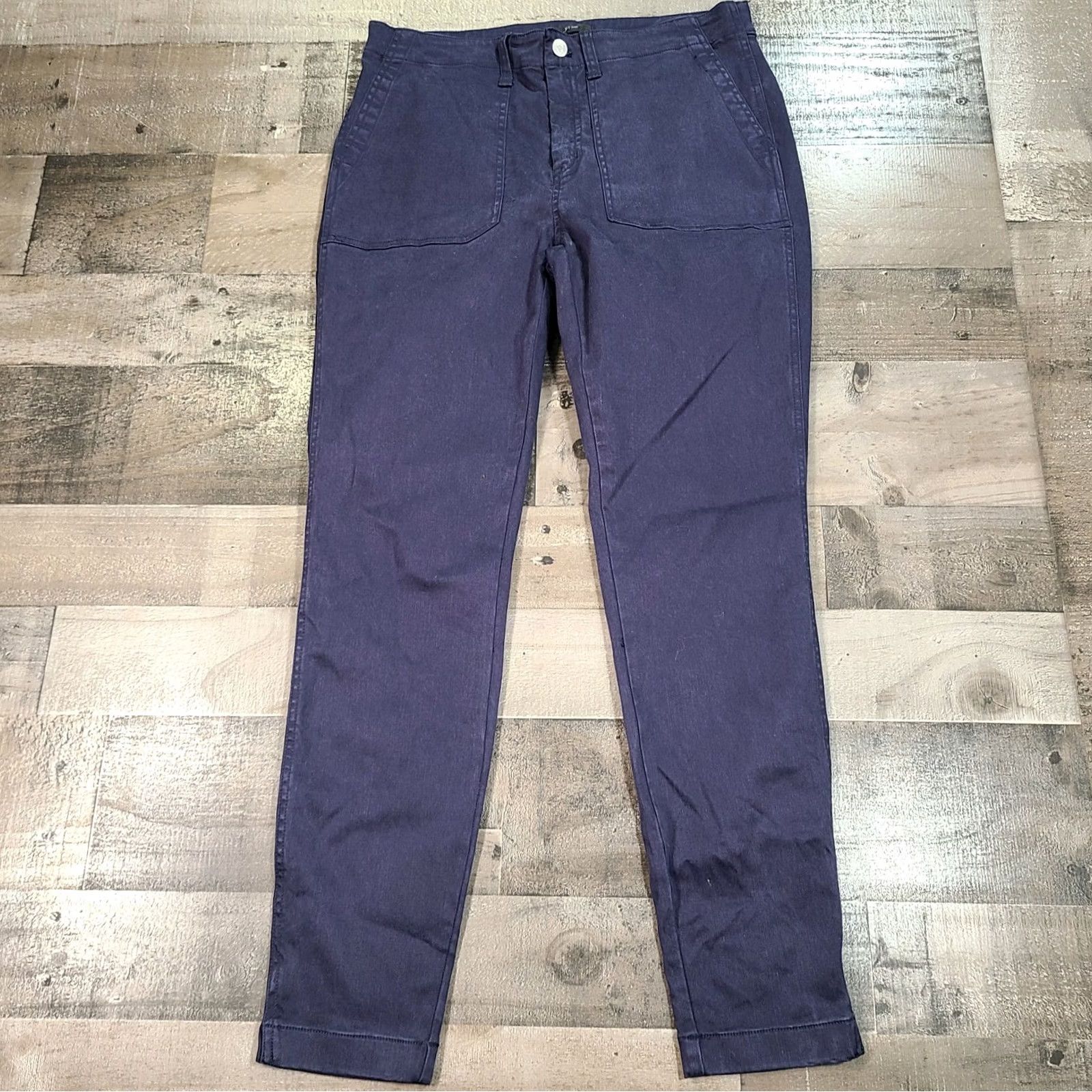 J.Crew J.Crew Pants Womens Blue Chino Skinny Mid-Rise Flat Front Zip Closure Pockets 30 Size 30" / US 8 / IT 44 - 2 Thumbnail