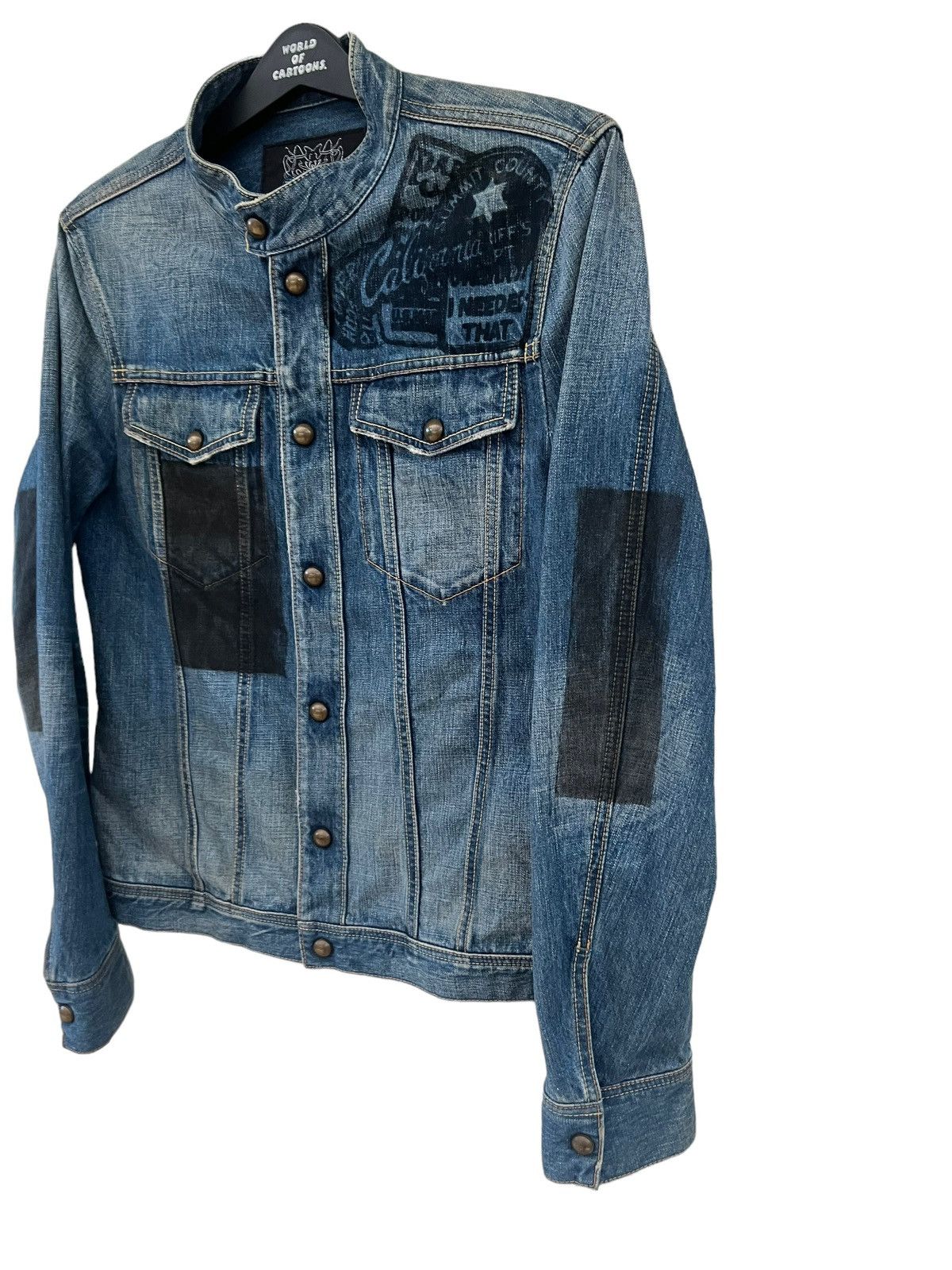 Japanese Brand Velvet Blue Japan Panter Denim Cafe Racer Jacket Size US M / EU 48-50 / 2 - 15 Thumbnail