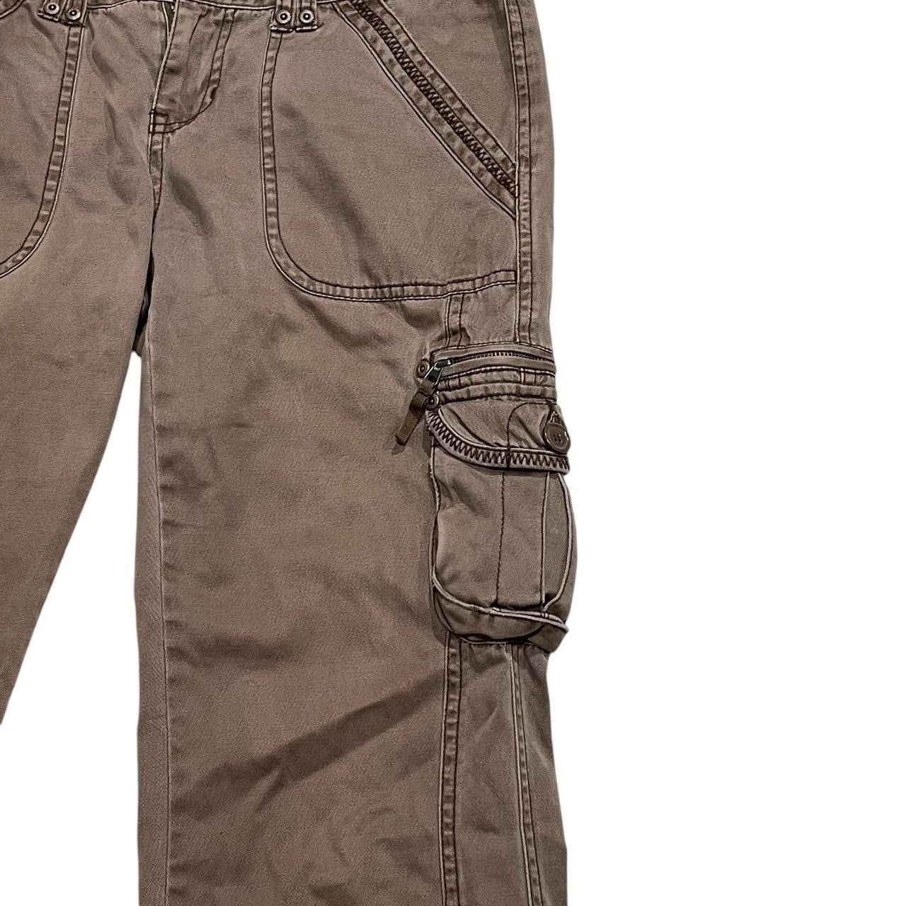 Aeropostale Aéropostale Brown Low Waisted Cargo Trousers Size 28" / US 6 / IT 42 - 4 Thumbnail