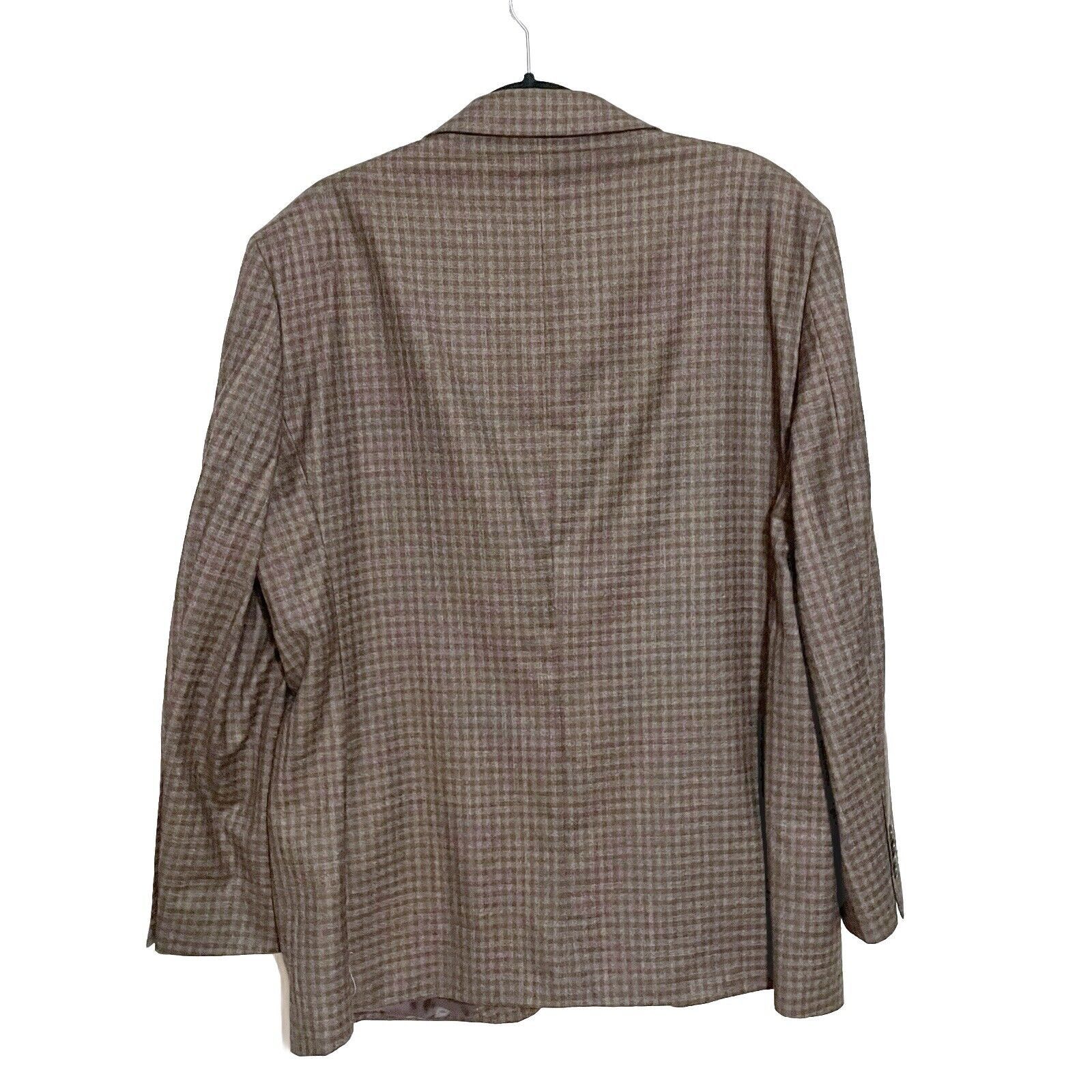 Jos. A. Bank Jos A Bank Reserve Wool Cashmere Brown Blazer Sport Coat 46R Size 46R - 8 Thumbnail