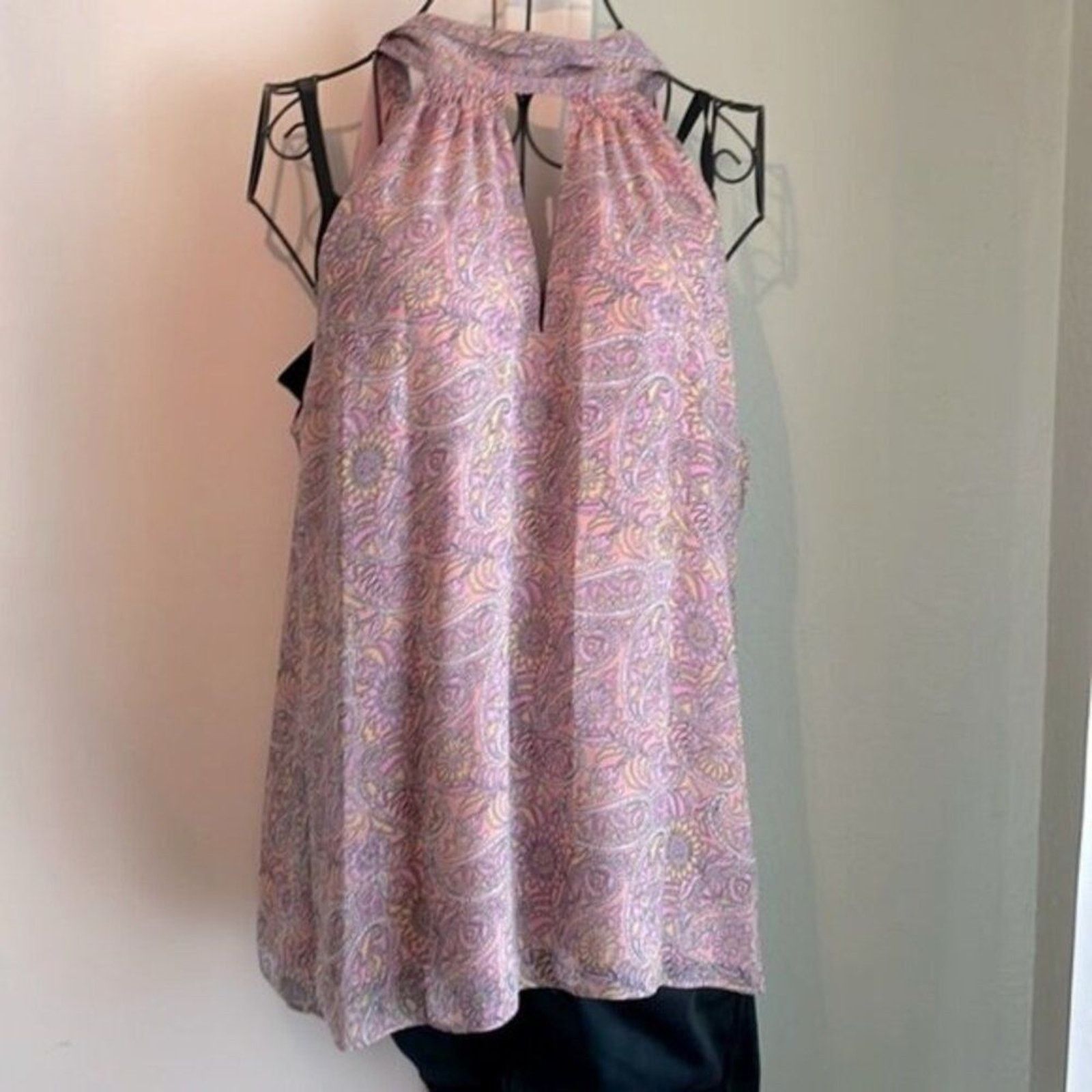 Ramy Brook Ramy Brook Lula Paisley Halter Neck Tank Top Pink M Size M / US 6-8 / IT 42-44 - 4 Thumbnail