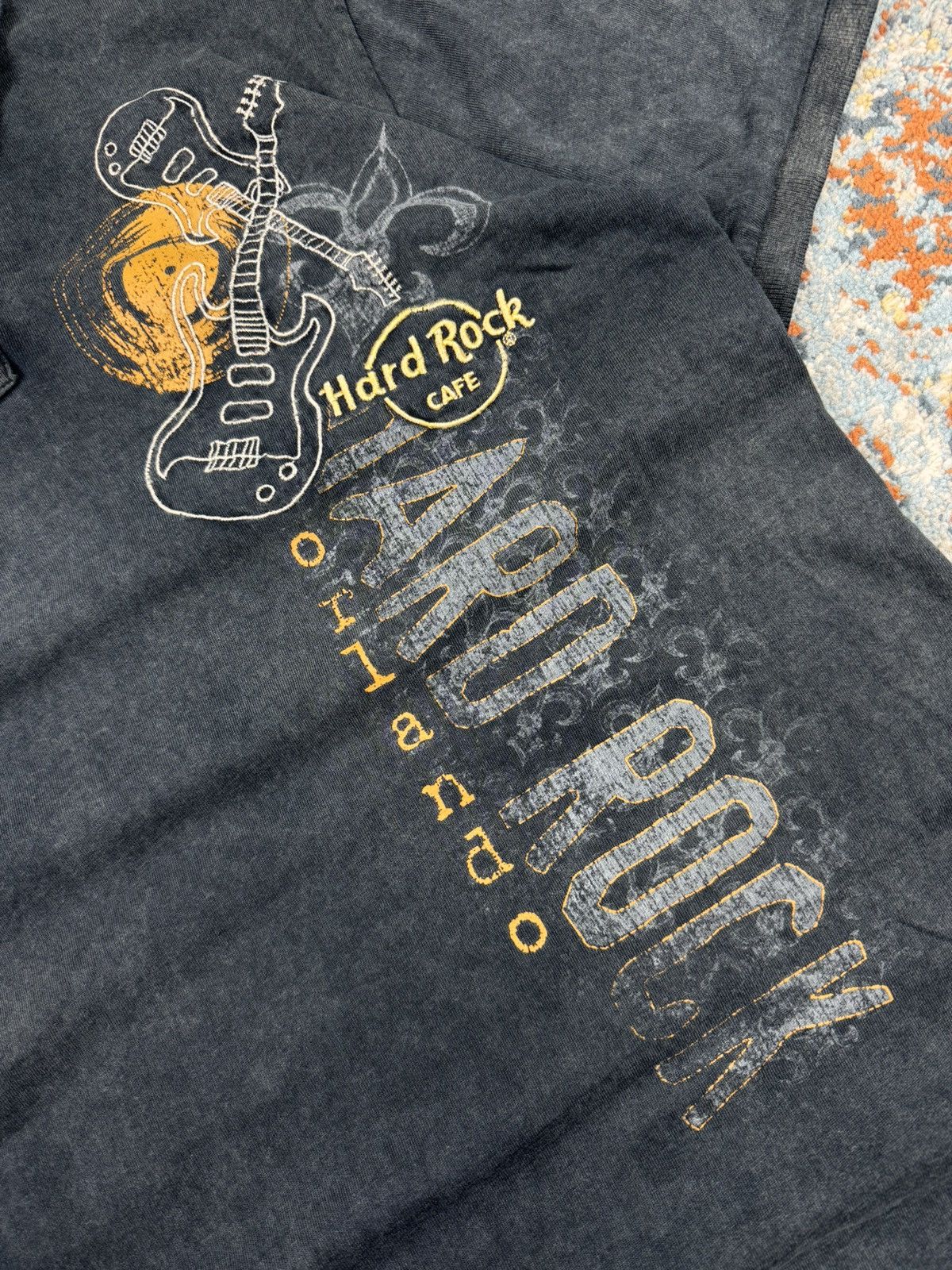 Hard Rock Cafe × Vintage Vintage y2k Hard Rock Cafe washed faded embroidered polo tee Size US M / EU 48-50 / 2 - 4 Thumbnail