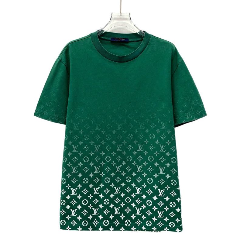 Louis Vuitton Louis Vuitton 23 green logo cotton crewneck short sleeve T Size US L / EU 52-54 / 3 - 1 Thumbnail
